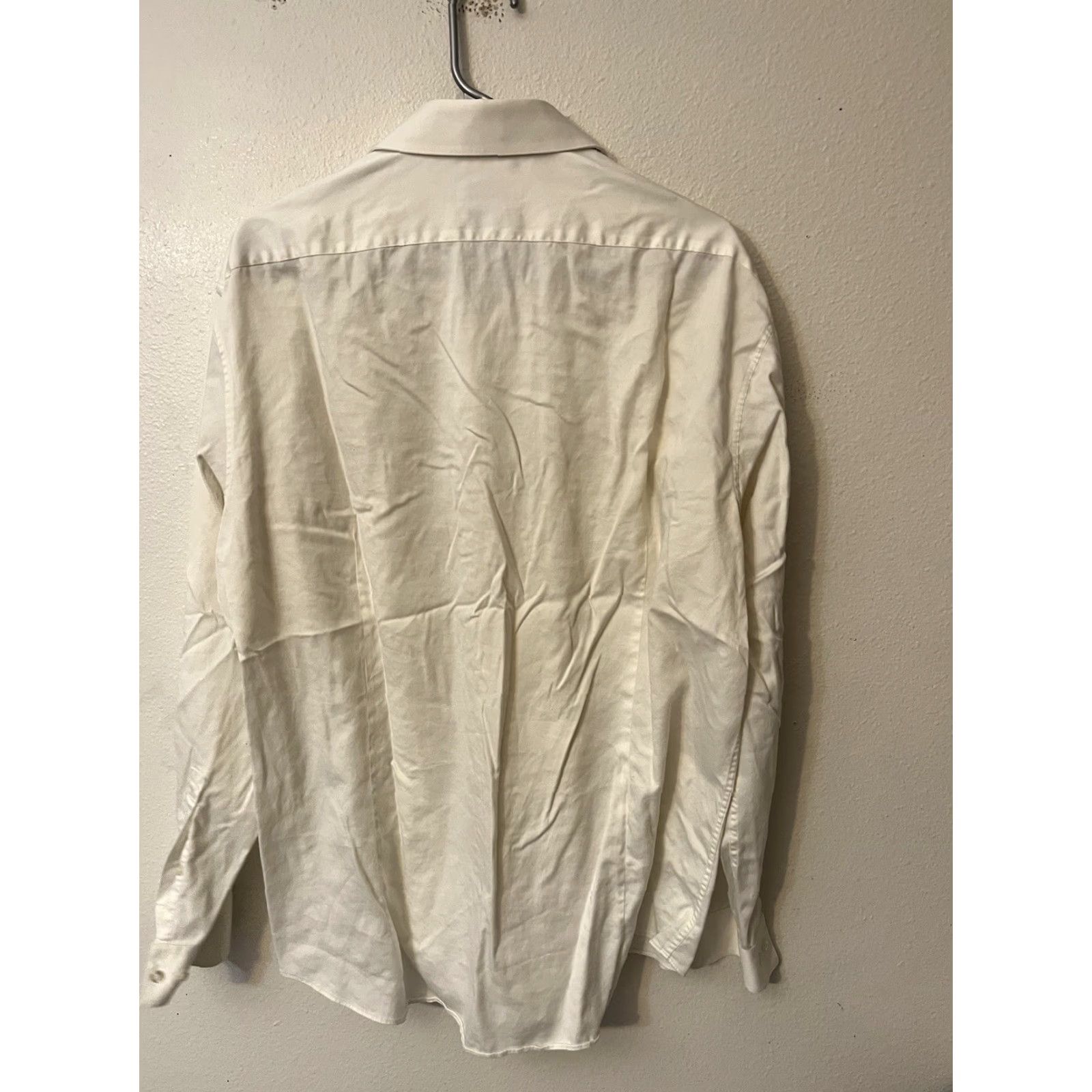 Calvin Klein CALVIN KLEIN EXTREME Slim Fit Solid Size XL White Men Button-Up Long Sleeve - CK Collection Shirt Size US XL / EU 56 / 4 - 2 Thumbnail