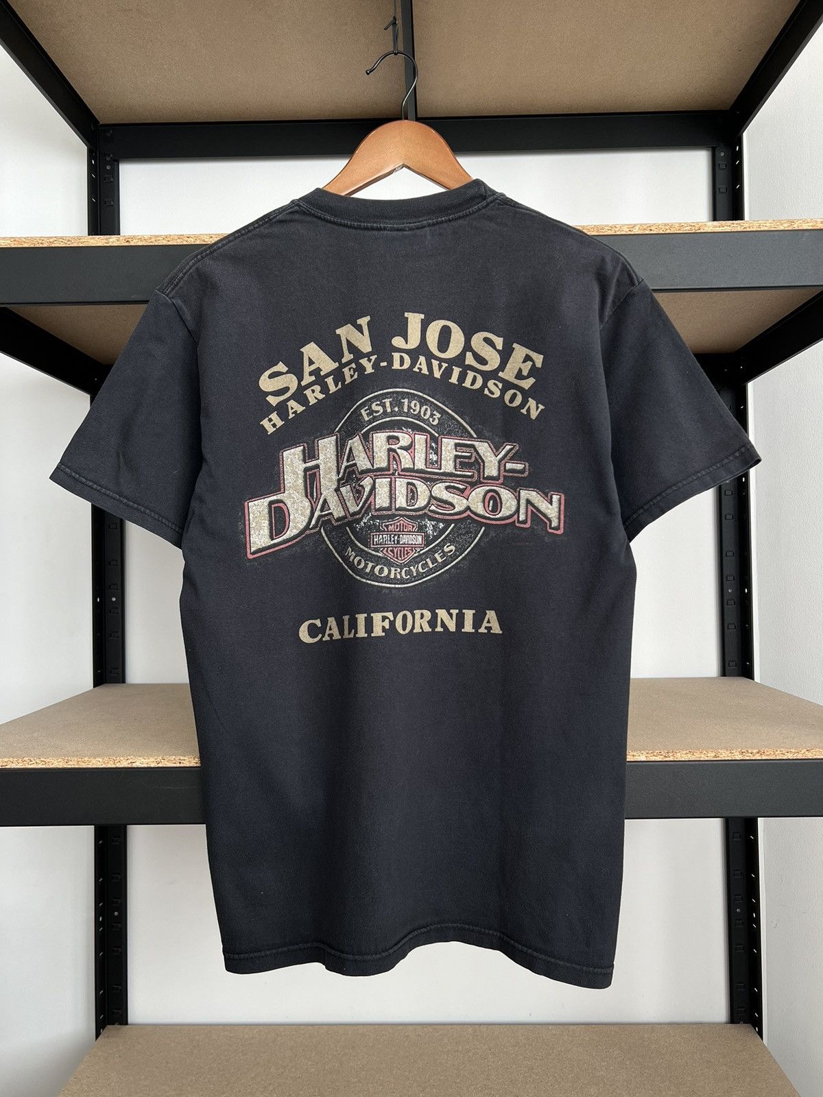 Harley Davidson Vintage 2005 Harley Davidson Tribal Flames Y2k Black T-shirt Size US M / EU 48-50 / 2 - 2 Thumbnail