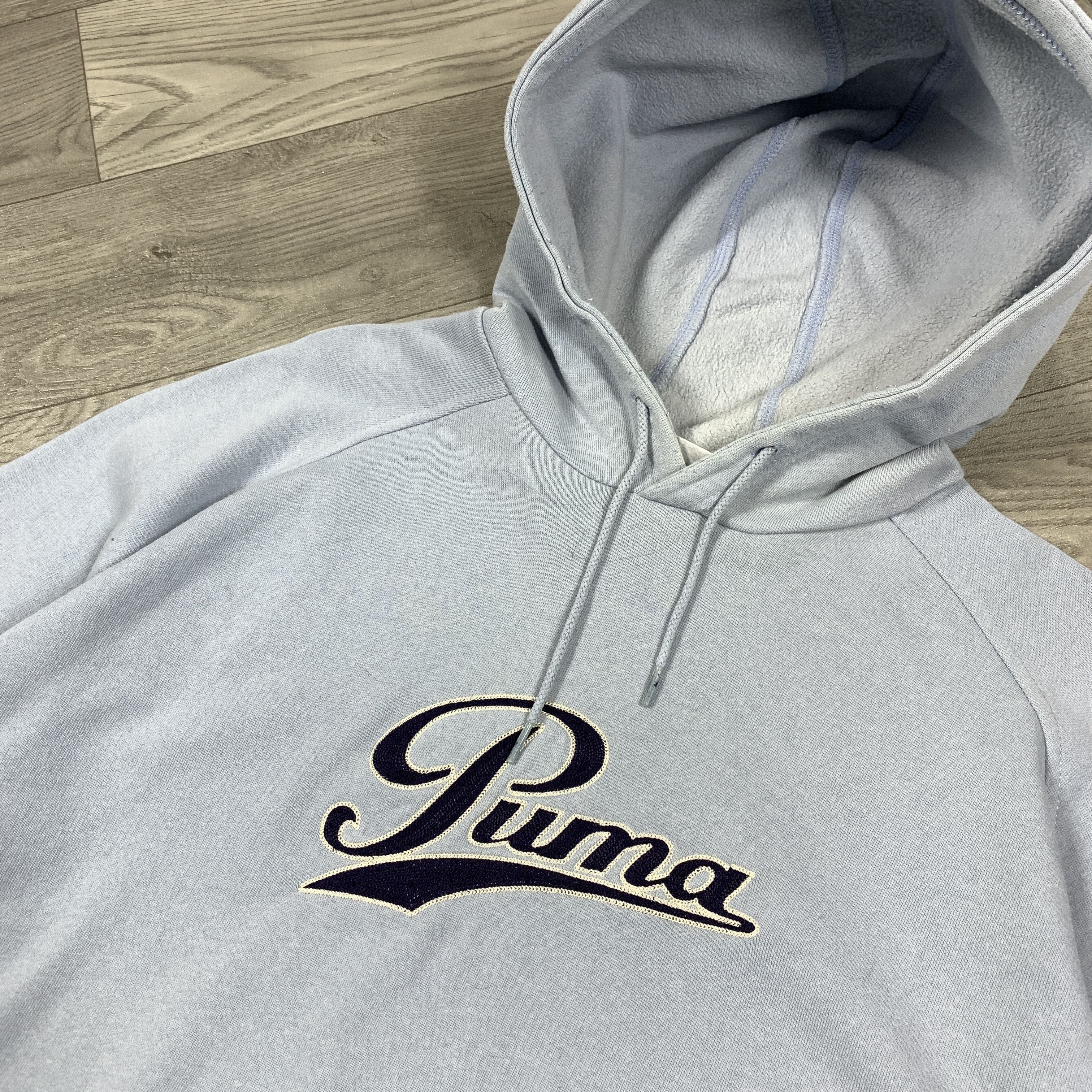 Puma Vintage Puma 90s Baby Blue Embroidered Hoodie Sweat L Size US L / EU 52-54 / 3 - 6 Thumbnail