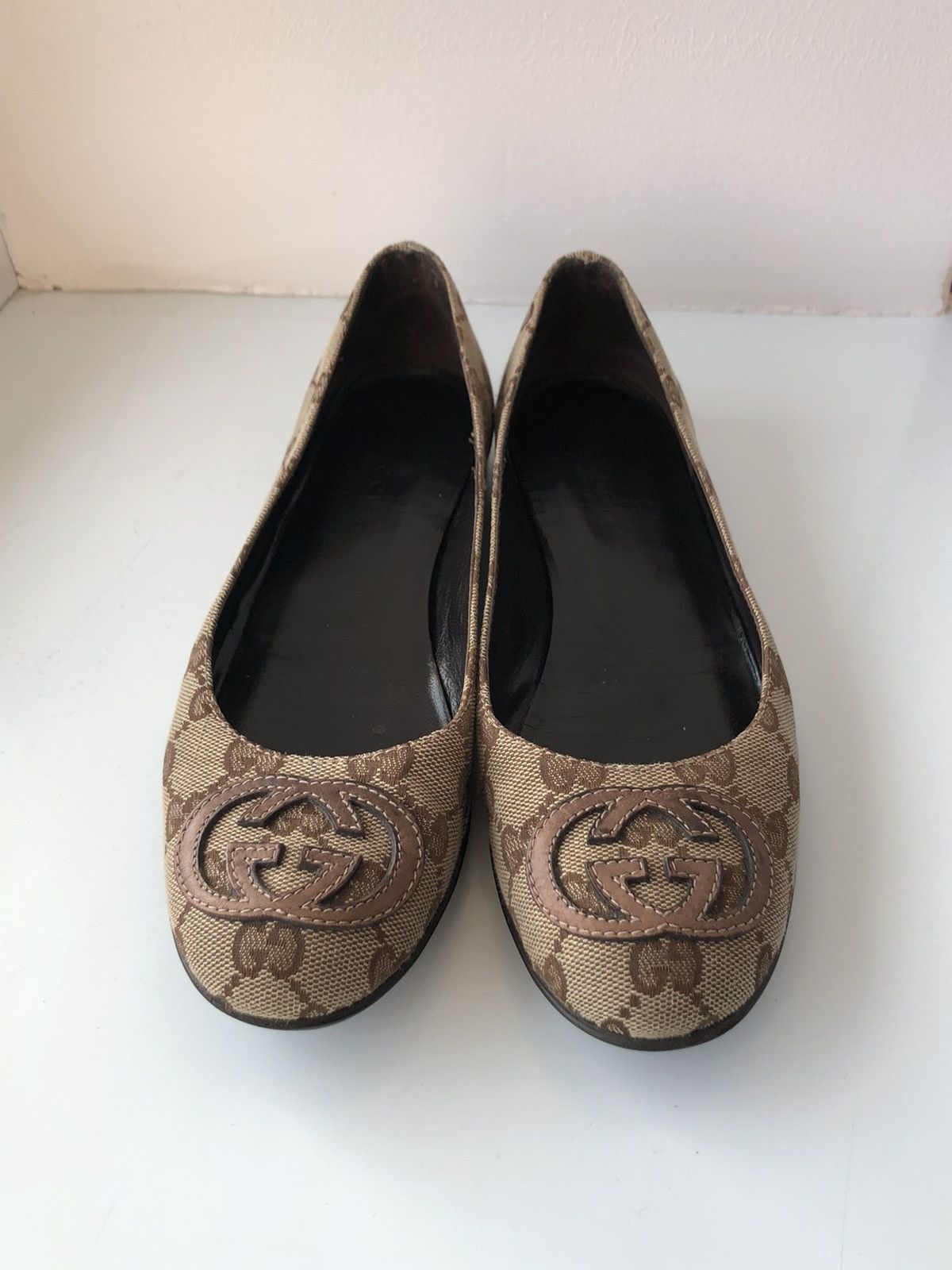 Gucci × Vintage Vintage Gucci monogram ballet flat Size US 5 / IT 35 - 4 Thumbnail