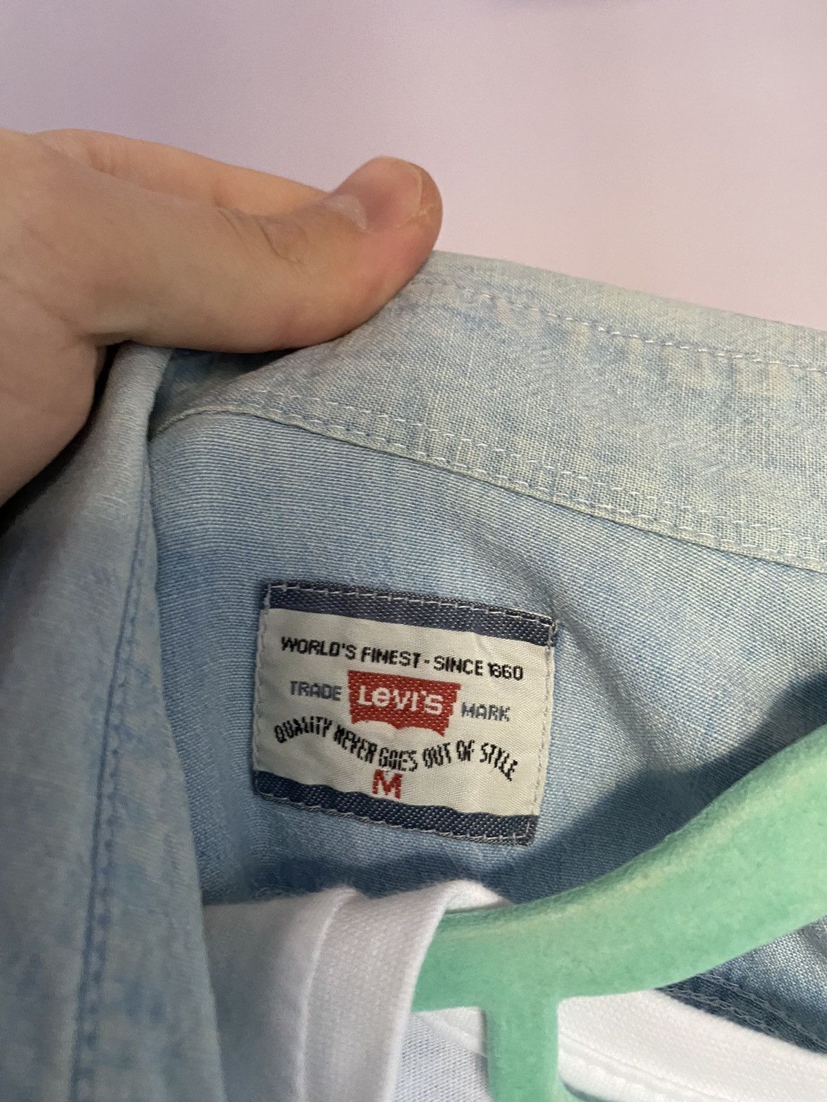 Levi's × Levi's Made & Crafted × Levi's Vintage Clothing Vtg Levis Button Up Blue Denim Shirt Size US M / EU 48-50 / 2 - 14 Thumbnail