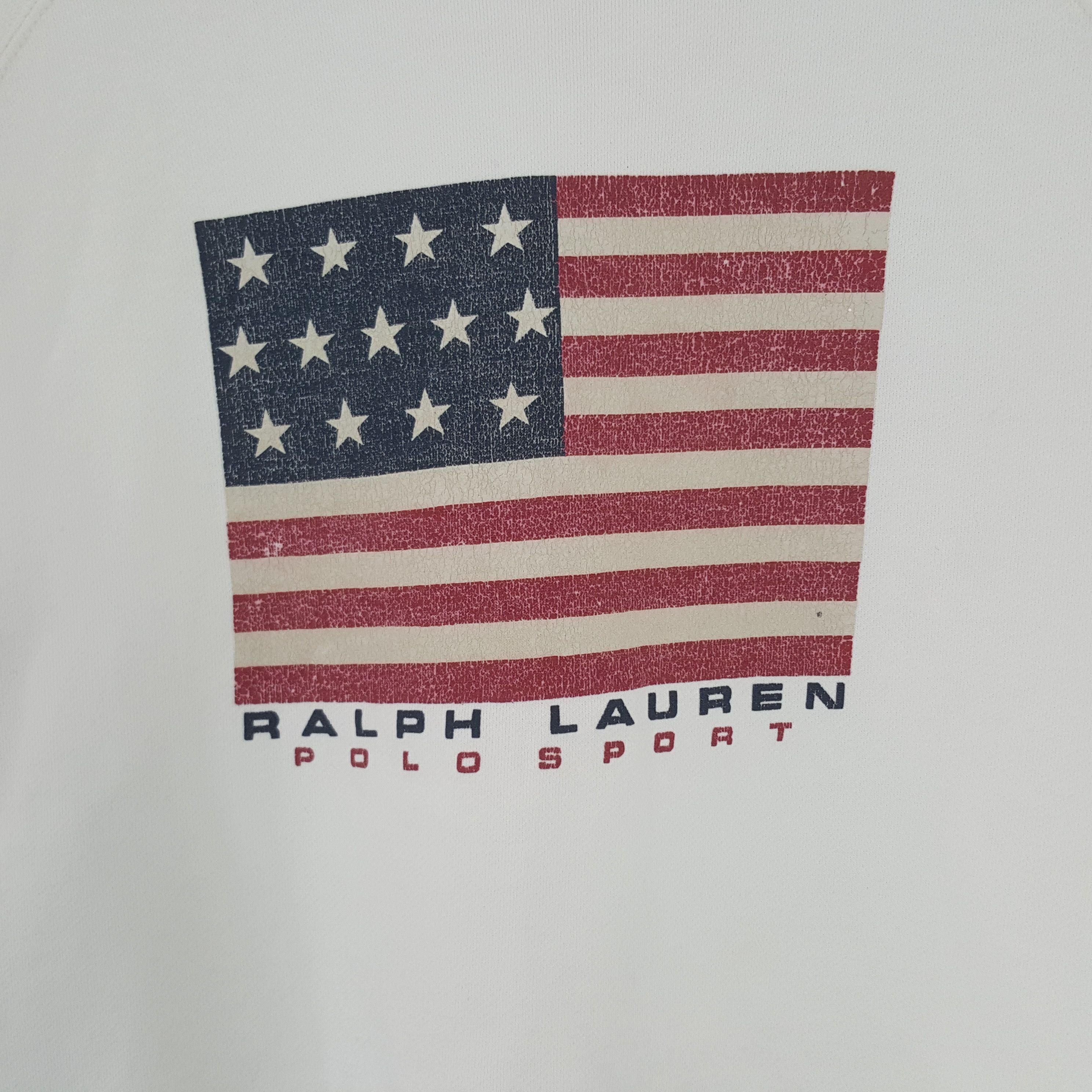 Polo Ralph Lauren × Vintage Vintage Ralph Lauren Polo Sport USA Flag Sweatshirt Size US L / EU 52-54 / 3 - 2 Thumbnail