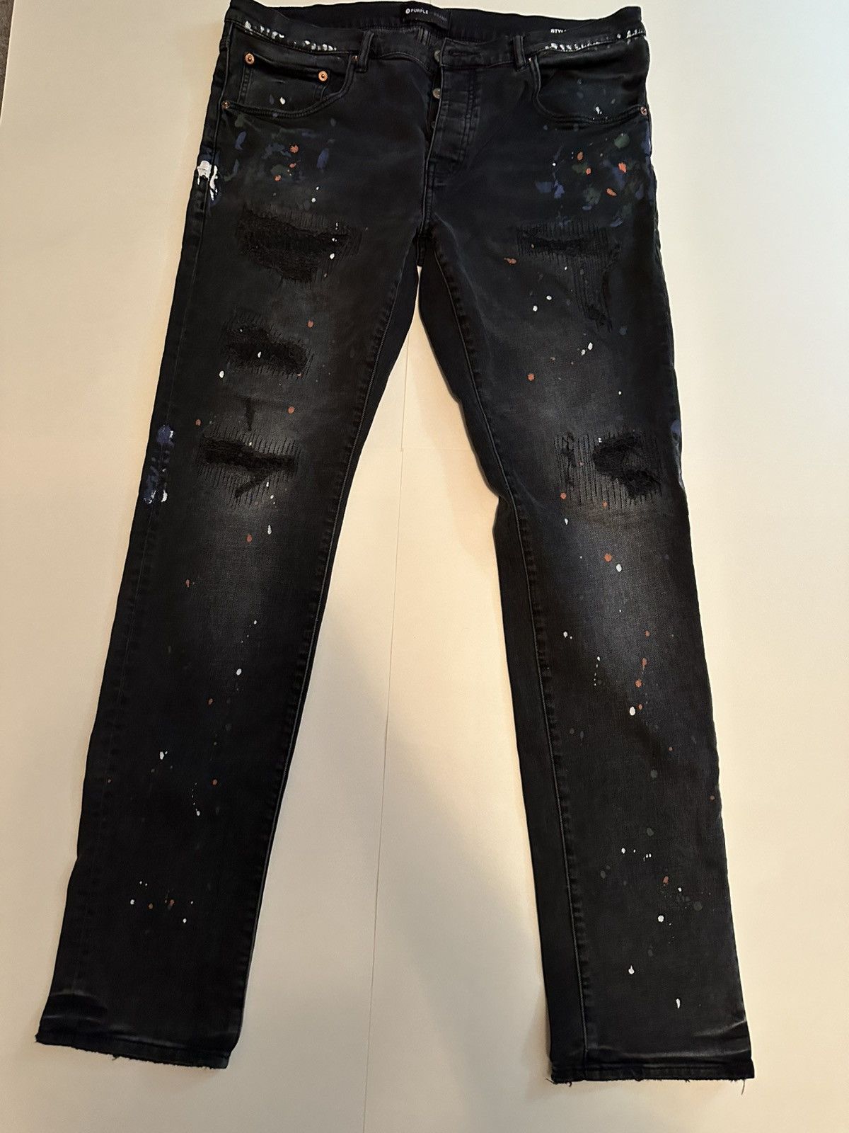 Purple Brand Purple Brand P001 Distressed Denim Jeans sz 38 Size US 38 / EU 54 - 1 Thumbnail