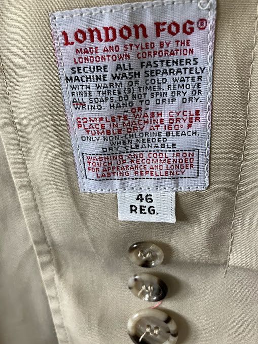 London Fog London Fog Men's Trench Coat Tan Zip Out Liner Classic 46R Size US M / EU 48-50 / 2 - 2 Thumbnail