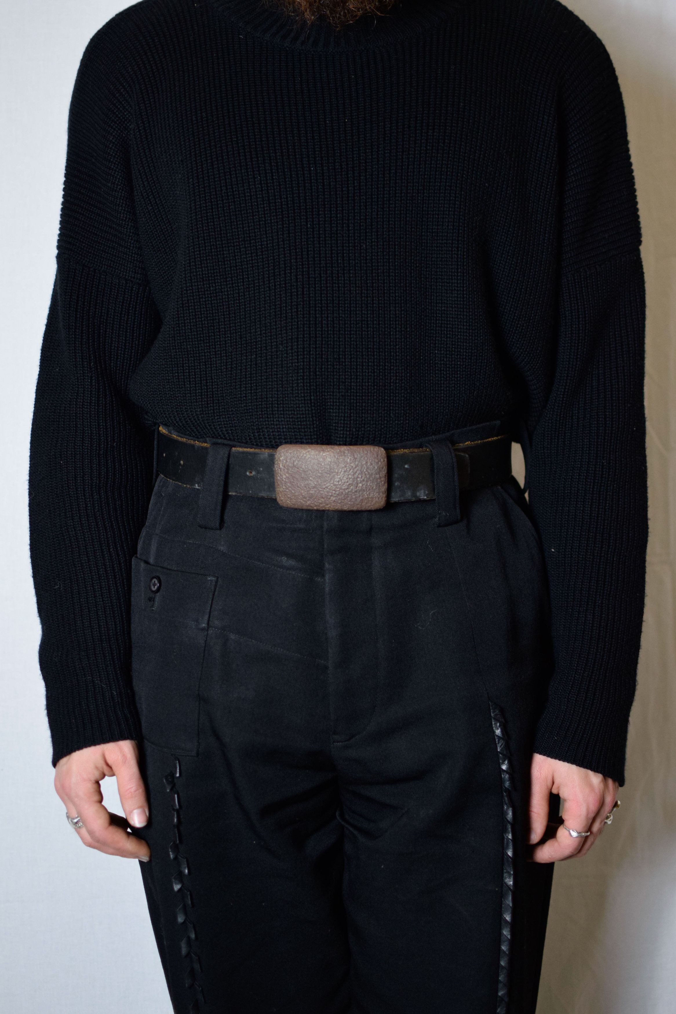 Julius FINAL DROP - Julius Archive Corroded Buckle Leather Belt Size ONE SIZE - 1 Thumbnail