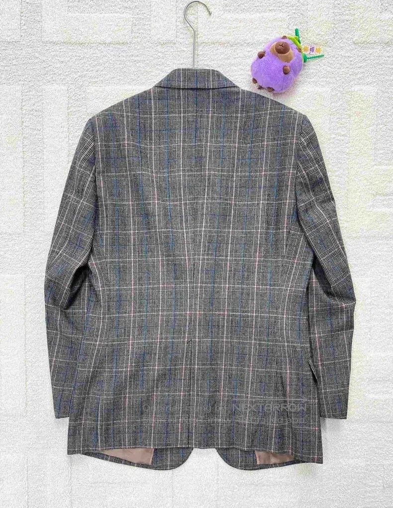Gucci Gucci Gray plaid sleeve logo suit jacket Size US M / EU 48-50 / 2 - 2 Thumbnail