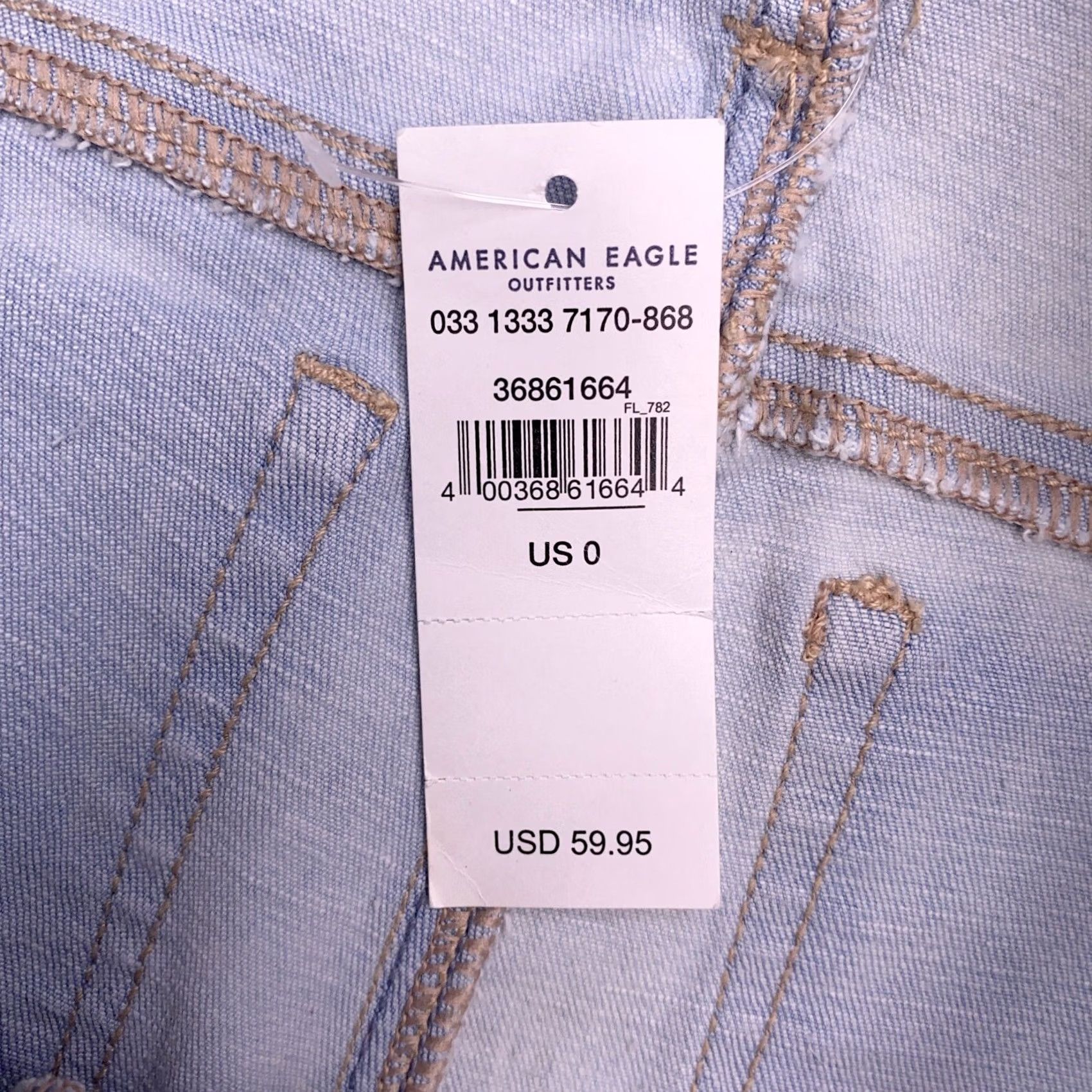 American Eagle Outfitters American Eagle Outfitters Shortie Womens 0 Denim Stretch High Rise 25 Inseam 4 in Blue 5-Pocket NWT Size 25" / US 0 / IT 36 - 5 Thumbnail