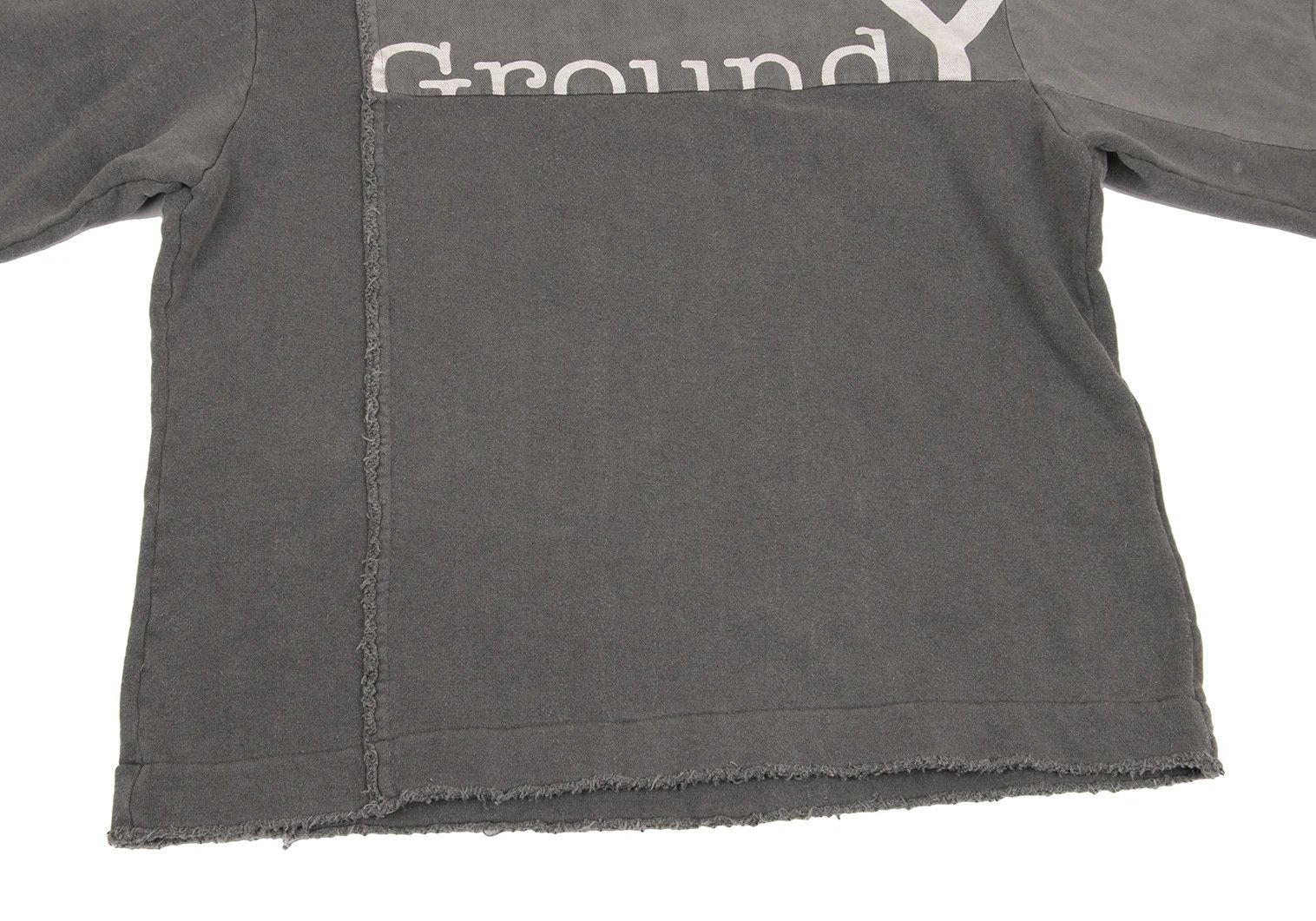 Yohji Yamamoto Half Logo Cut-Off Pile Sweatshirt in Gray Size US L / EU 52-54 / 3 - 7 Thumbnail