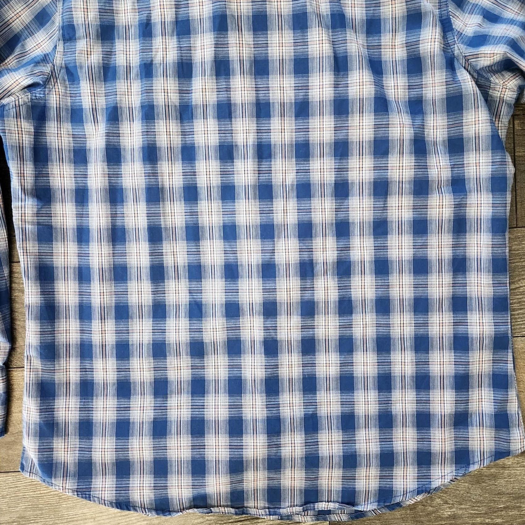 Wrangler Wrangler Wrancher Pearl Snap Western Shirt Men’s Large Blue Orange Plaid Shirt Regular Men’s Western Pearl Snap Shirt Blue Orange Plaid Size US L / EU 52-54 / 3 - 7 Thumbnail