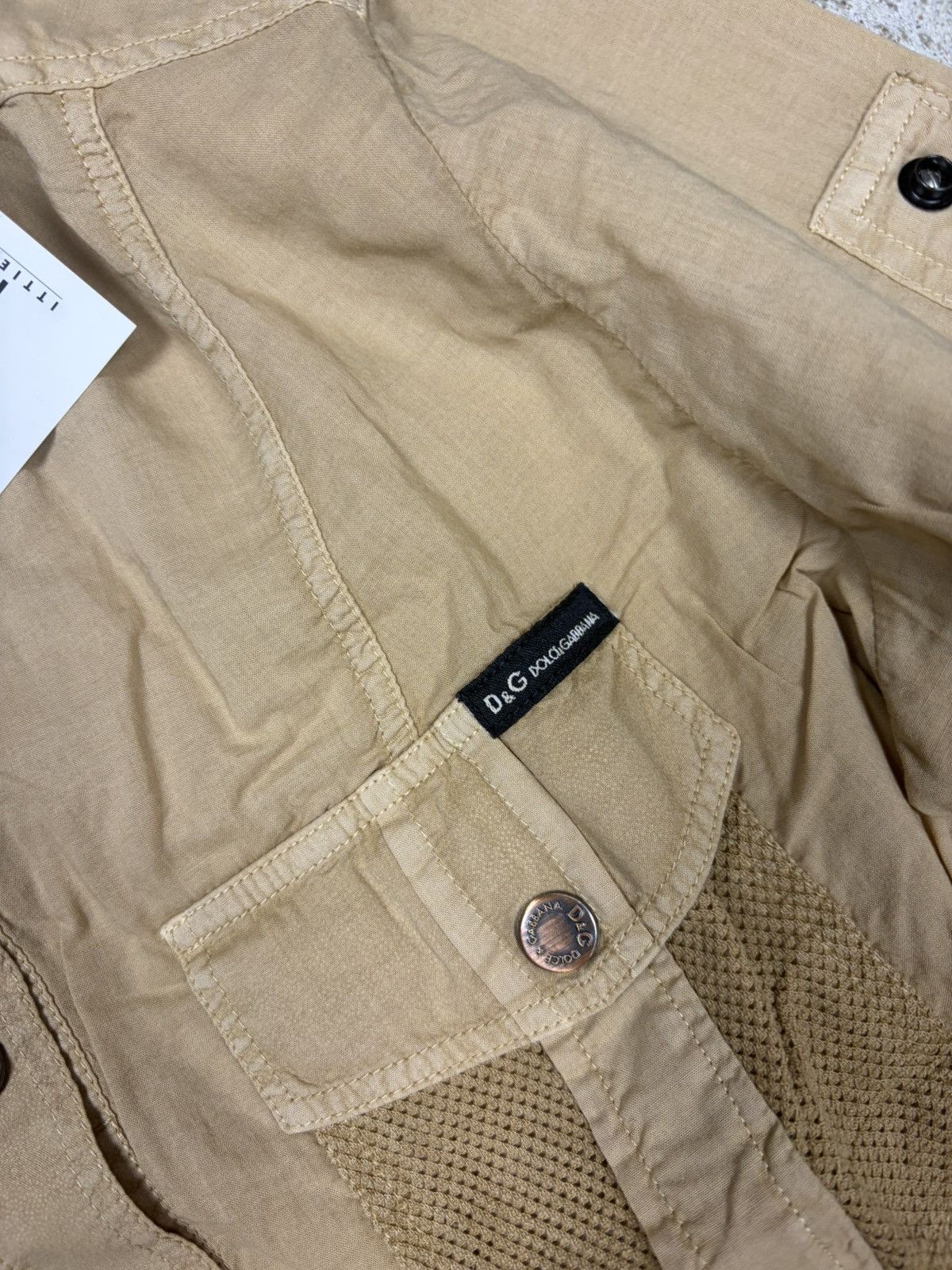 Dolce & Gabbana DSWT Dolce & Gabbana 2003 Utility Army Military Shirt Size L / US 10 / IT 46 - 9 Thumbnail