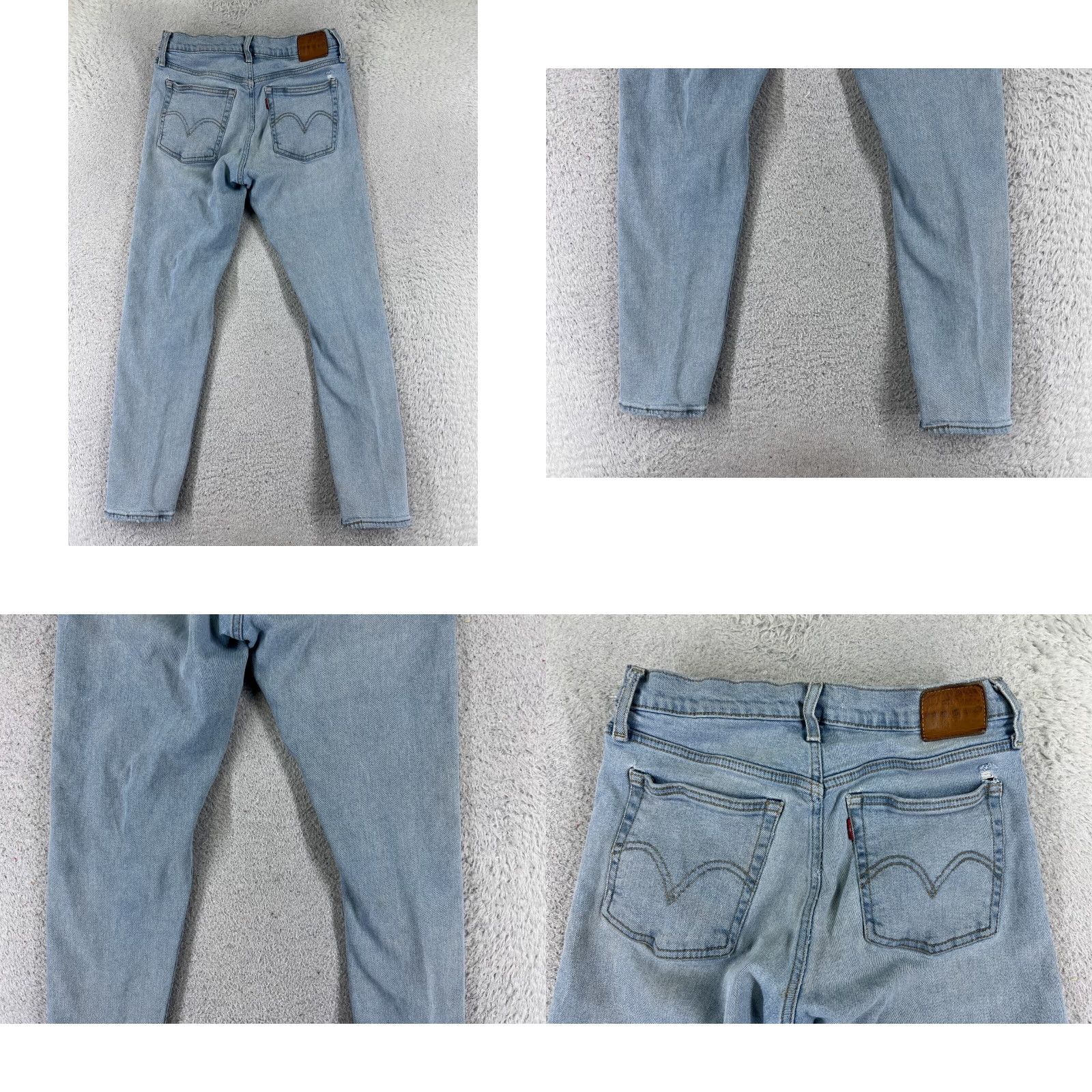 Levi's Levis Jeans Women 28 Blue Denim Wedgie Fit Distressed Button 27x27 Premium Pant Regular Rise Mid Vintage: No Size 28" / US 6 / IT 42 - 10 Thumbnail