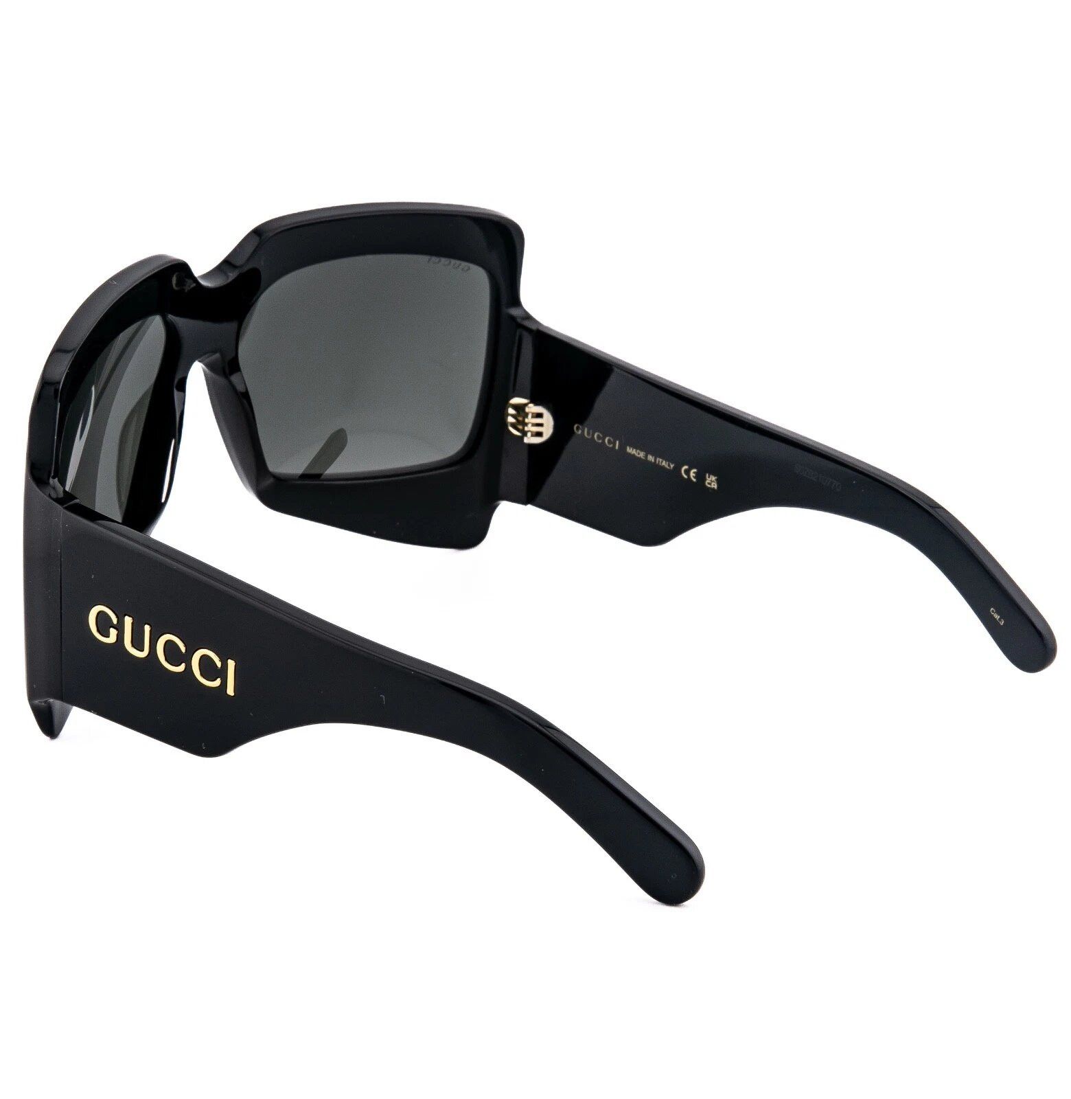 Gucci GUCCI GG1243S AUTHENTIC Black Oversized Geometric 1243 001 Size ONE SIZE - 4 Thumbnail