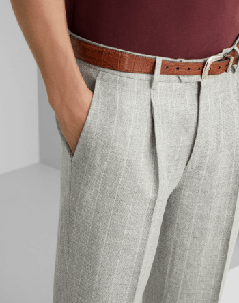 Brunello Cucinelli o1la1rc1a0425 Pants in Grey Size US 34 / EU 50 - 3 Thumbnail