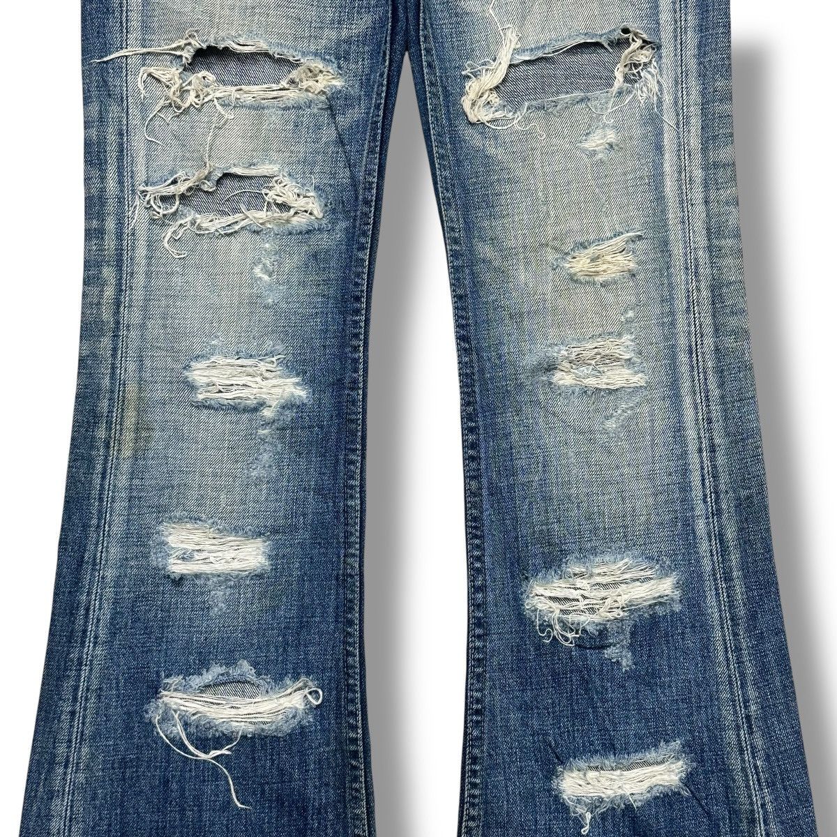 Vintage Vintage Varosh Bell-Bottom Flare Distressed Ripped Faded 💥 Size US 30 / EU 46 - 3 Thumbnail