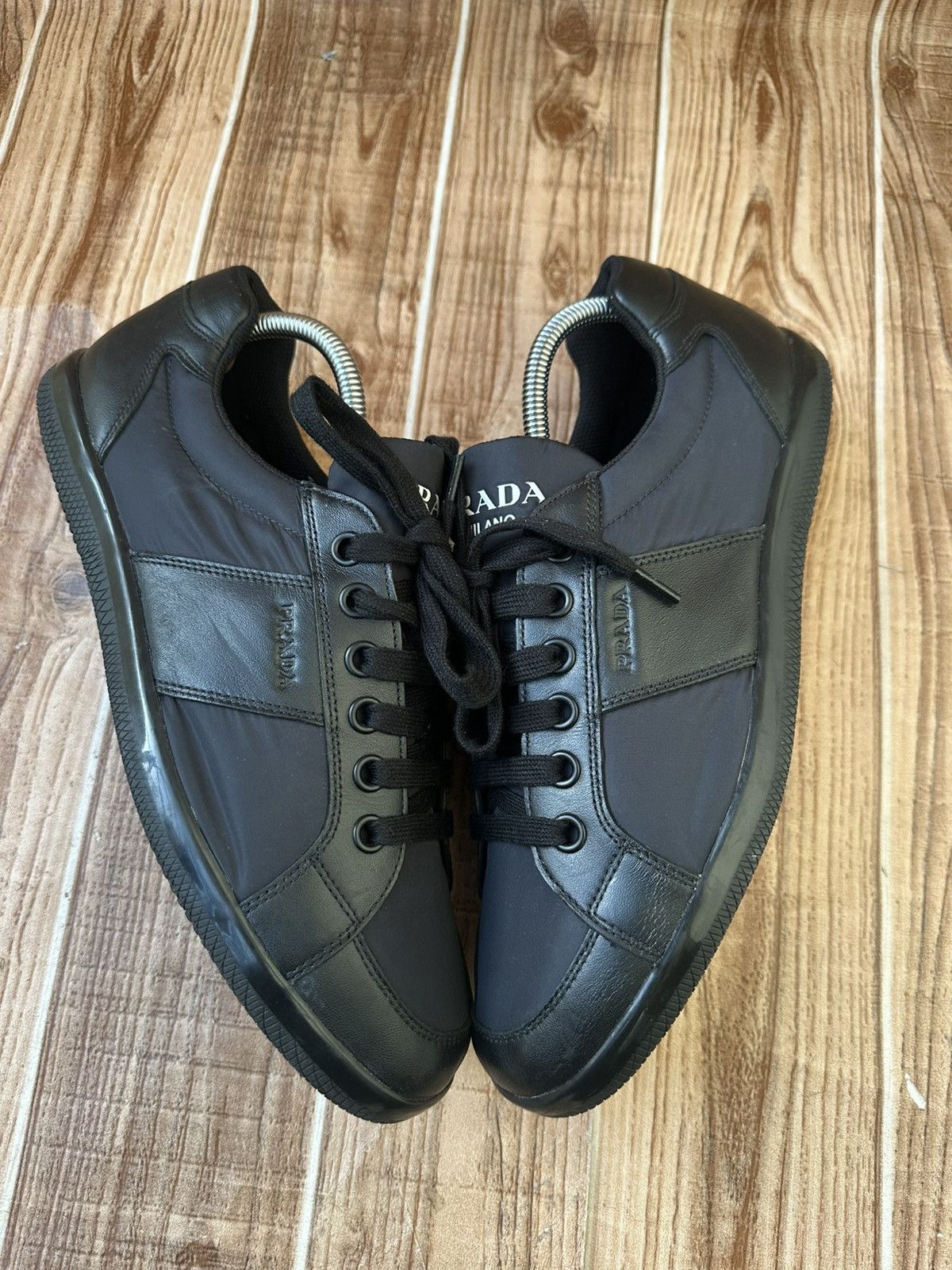 Prada Prada Men’s Nylon-Spazzolato Leather Sneaker Lowtops Size US 10 / EU 43 - 6 Thumbnail