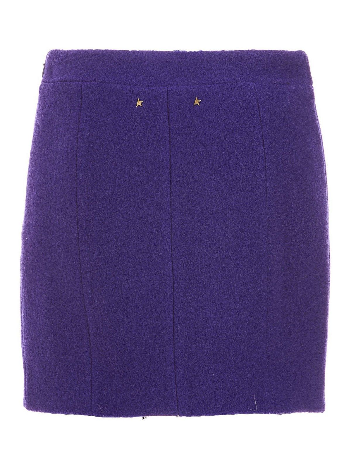 Golden Goose o1y0825 Mini Skirt in Purple Size 28" / US 6 / IT 42 - 2 Thumbnail