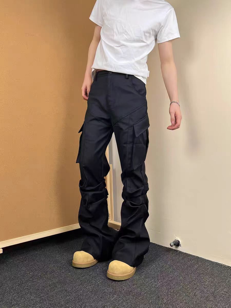 Japanese Brand × Vintage Street Y2K Pleated Micro Flare Work Casual Pants Size US 32 / EU 48 - 4 Thumbnail