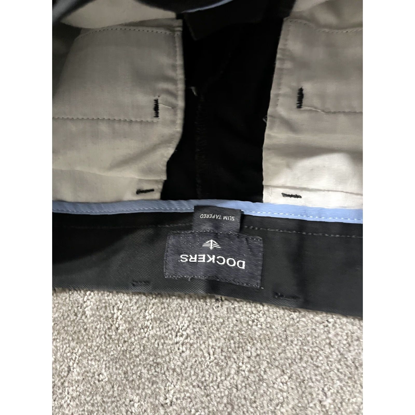 Dockers DOCKERS Black Slim Tapered Chino Pants Mens 29x30 Stretch Classic Size US 29 - 5 Thumbnail
