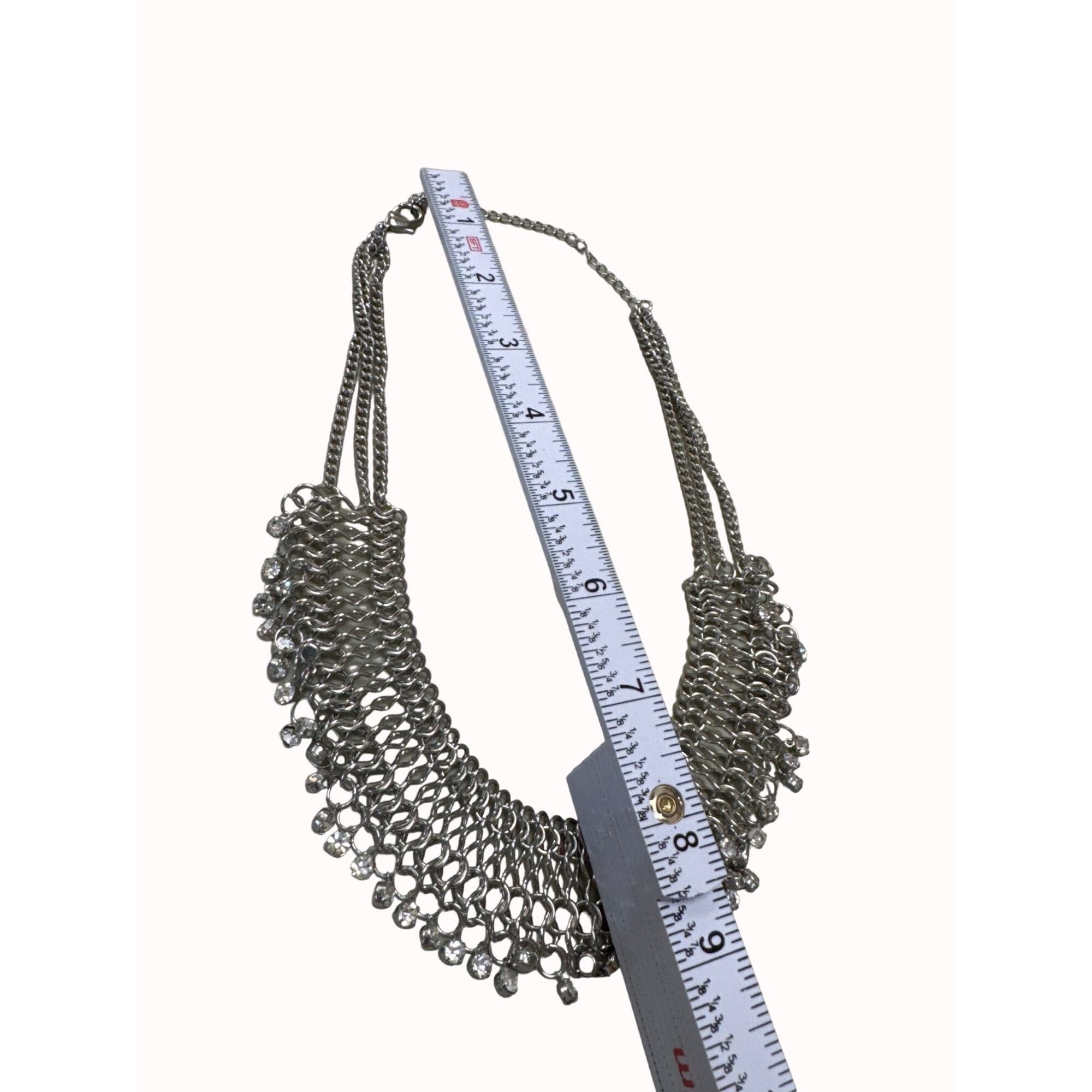 Other Silver plated costume choker with faux diamonds SKU 5240 Size ONE SIZE - 5 Thumbnail