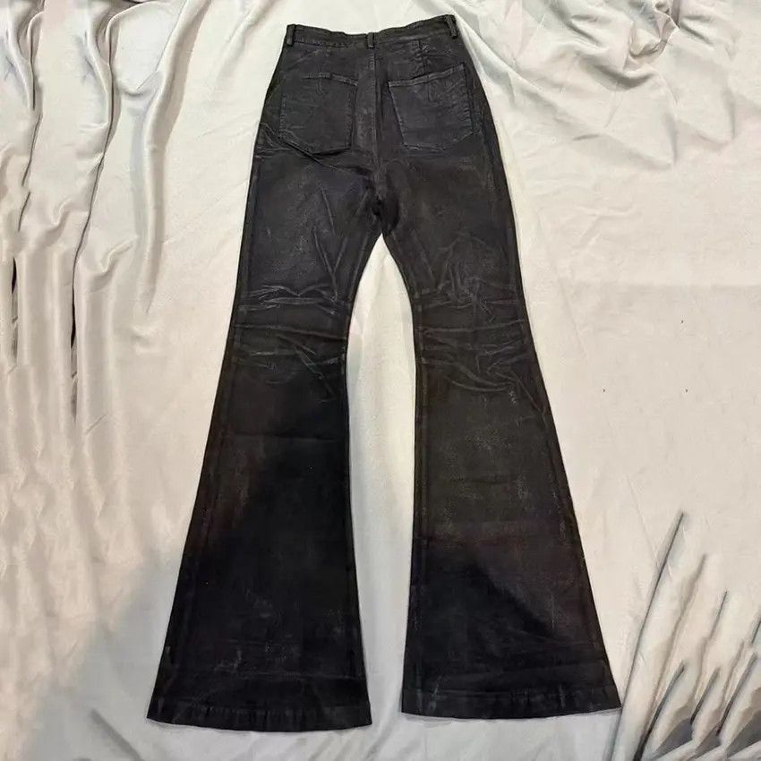 Designer × Japanese Brand Heavy duty hand brushed waxed vinyl coated jeans Size US 34 / EU 50 - 4 Thumbnail