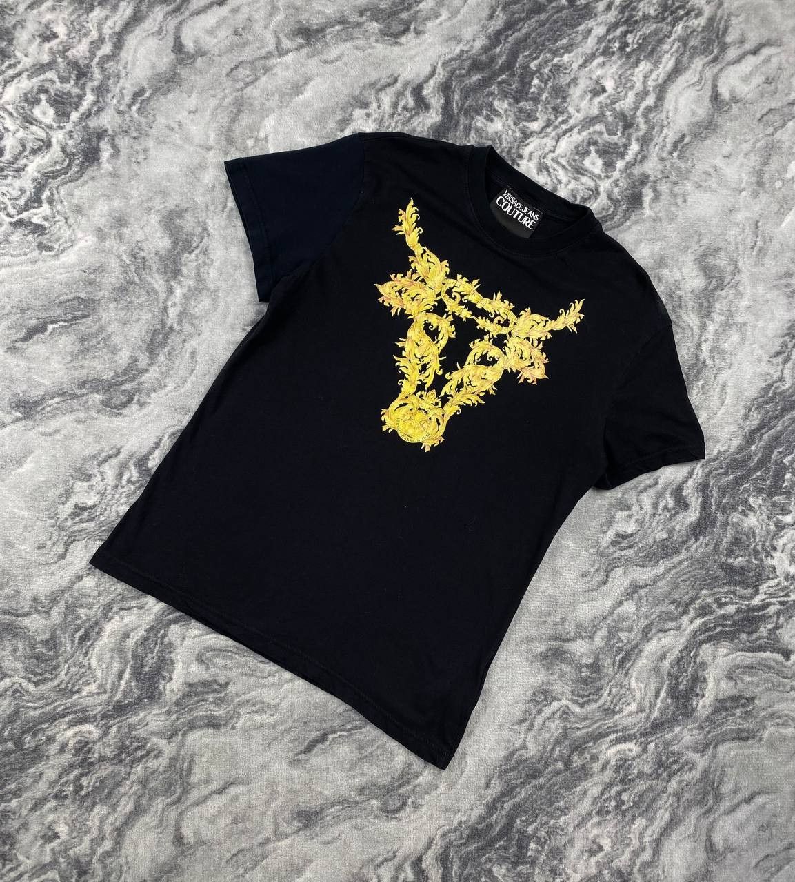 Versace Versace Jeans Couture Baroque Big Logo T-Shirt Men Size M Size US M / EU 48-50 / 2 - 1 Thumbnail