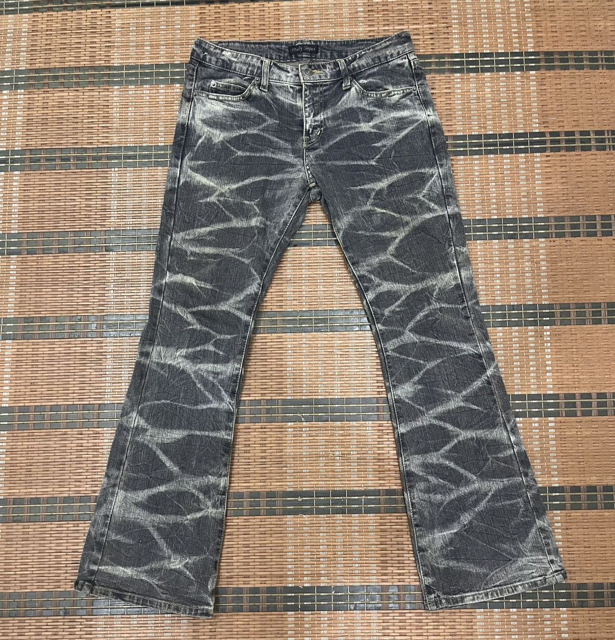 Japanese Brand Daily Topics Tornado Mart Glitter Flare Jeans Size 30" / US 8 / IT 44 - 1 Thumbnail