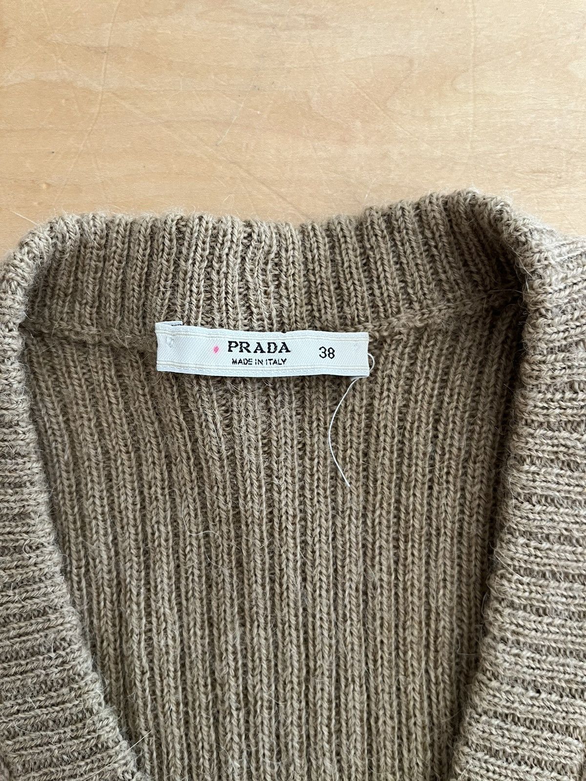Prada Prada FW05 Alpaca Cardigan with Crochet Pockets Size XS / US 0-2 / IT 36-38 - 3 Thumbnail