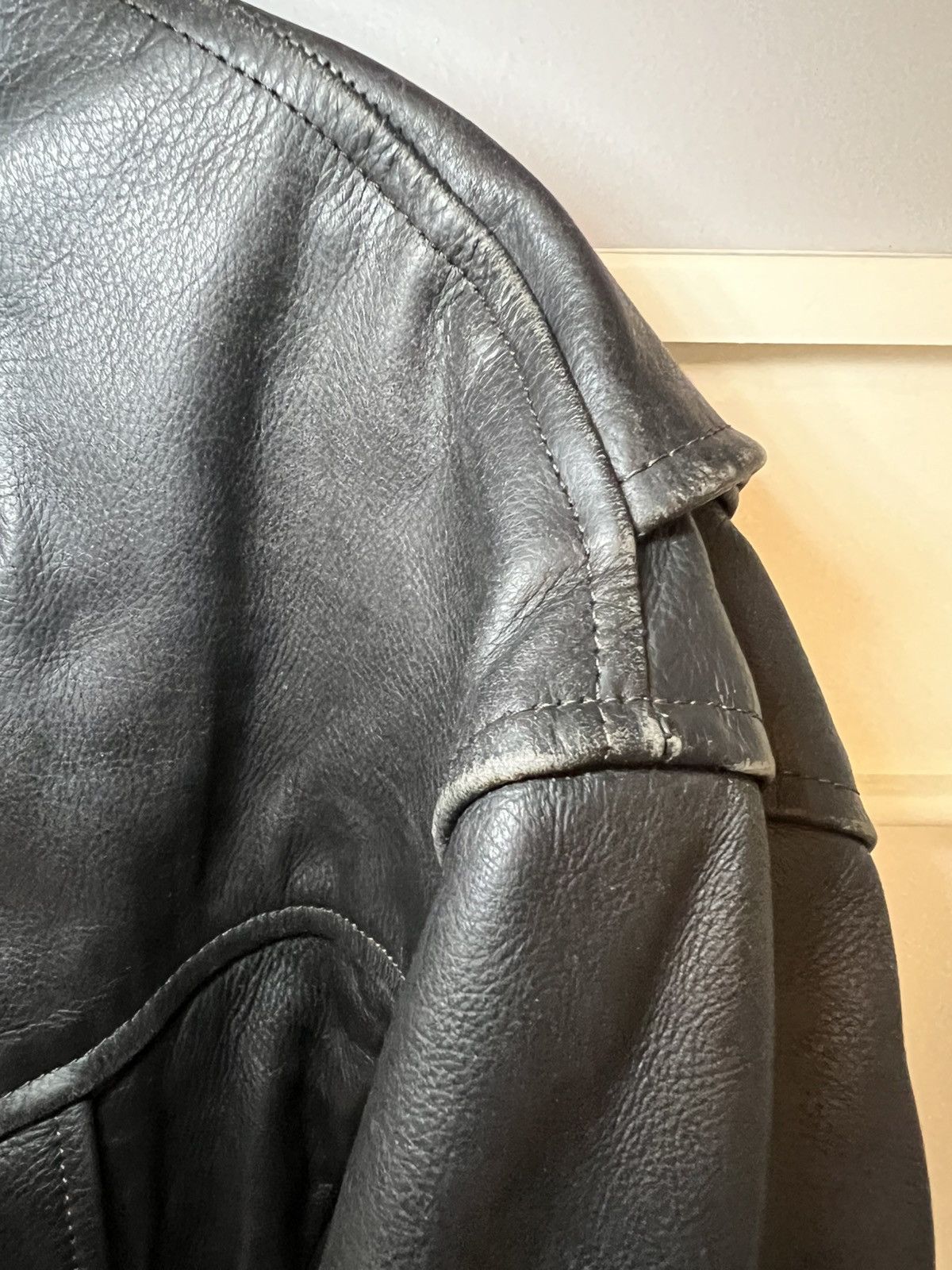 Vintage Vintage heavy leather biker jacket Size US XXL / EU 58 / 5 - 18 Thumbnail
