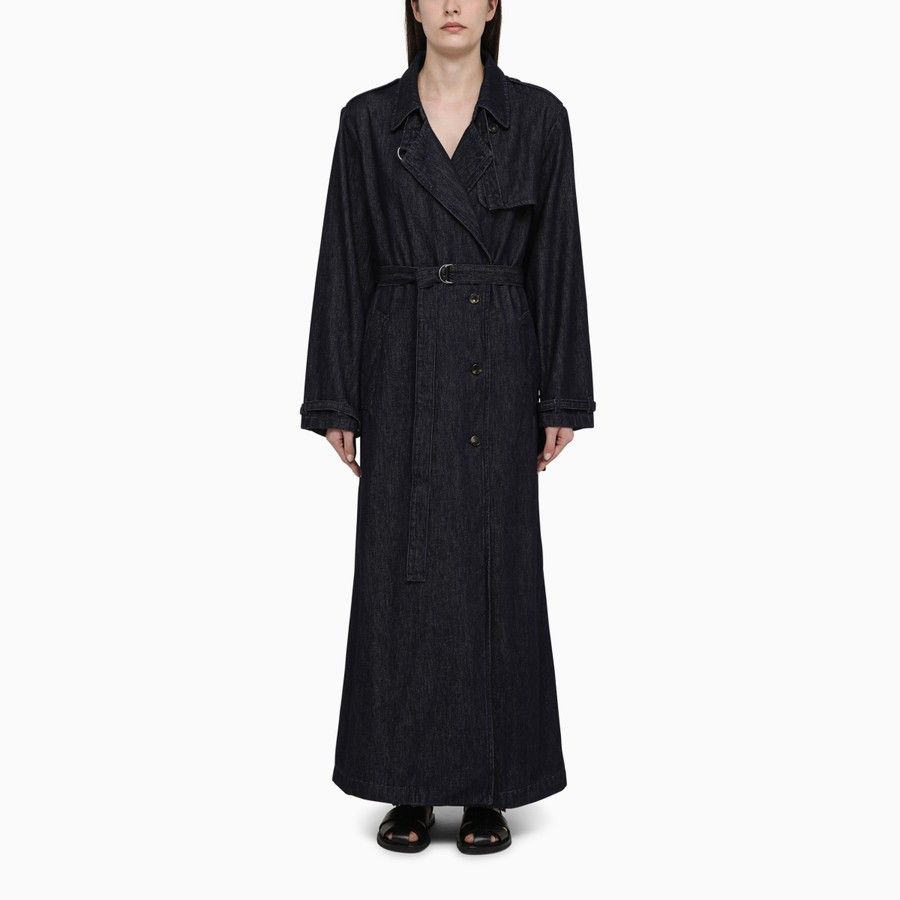 Dries Van Noten o1d2blof0824 Long Coat in Indigo Blue Size XS / US 0-2 / IT 36-38 - 1 Thumbnail