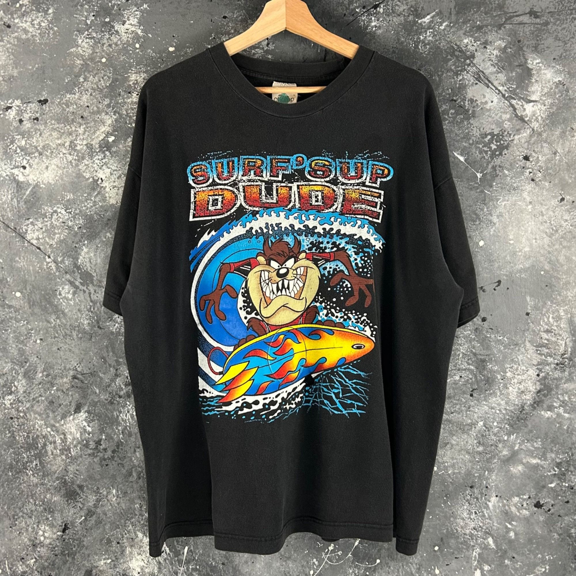 Warner Bros Vintage 90’s Tasmanian Devil surf shirt Size US XL / EU 56 / 4 - 1 Thumbnail