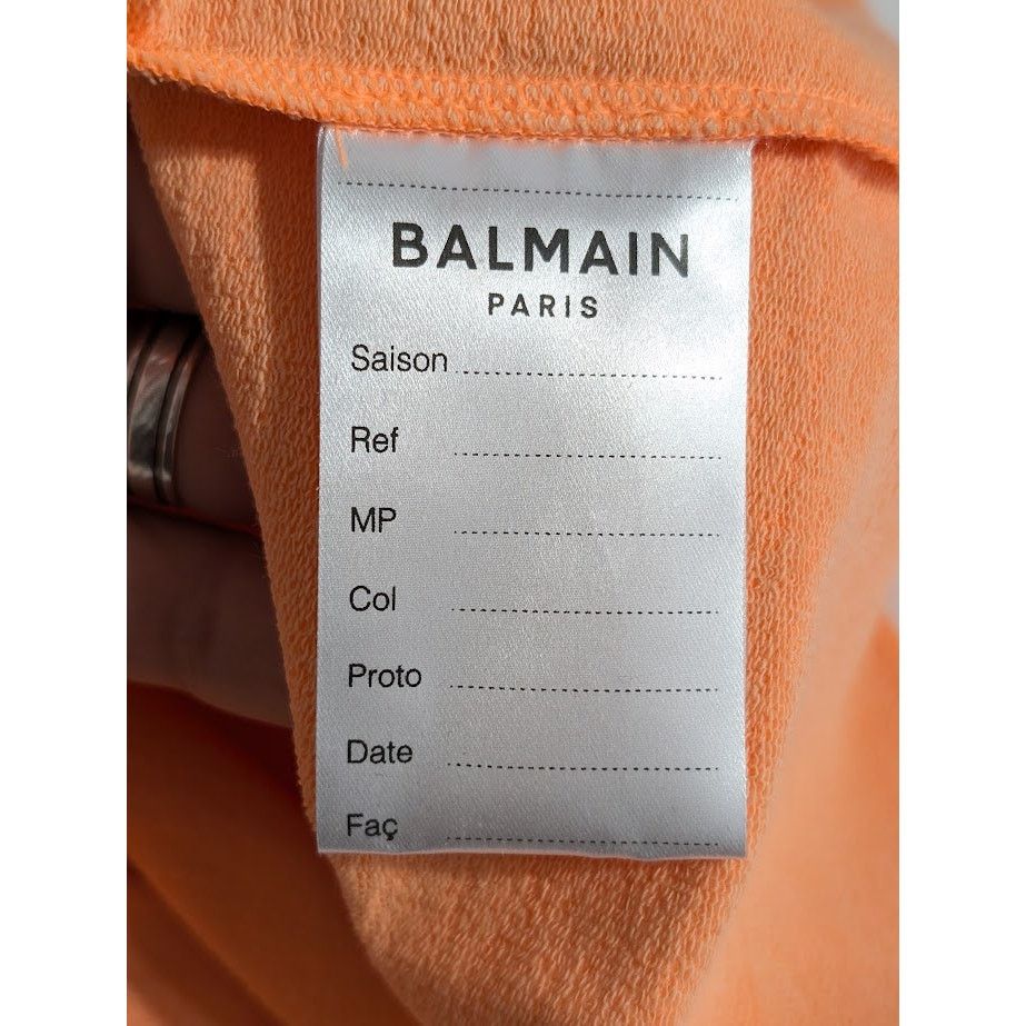 Balmain o1rshd1 Quarter Zip Felpa Shirt in Orange Size US M / EU 48-50 / 2 - 18 Thumbnail