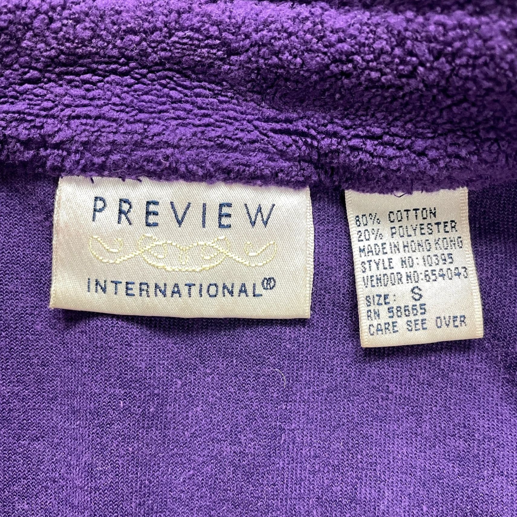 Review Preview International Purple Fleece Button-Down Shirt Womens Small Long Sleeve Size S / US 4 / IT 40 - 5 Thumbnail