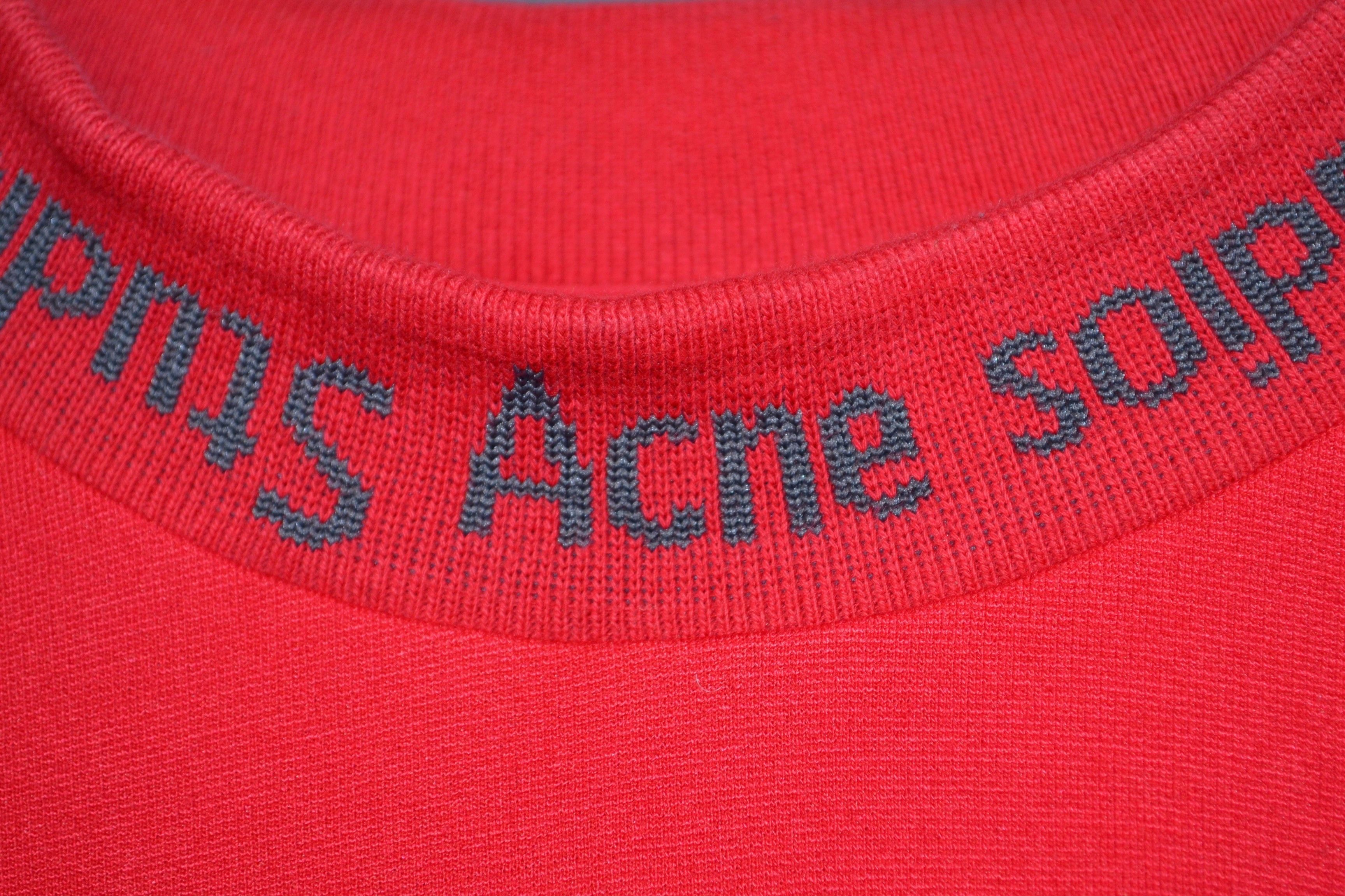 Acne Studios Acne Studios Red Navid Tshirt M Spellout Logo Size US M / EU 48-50 / 2 - 3 Thumbnail