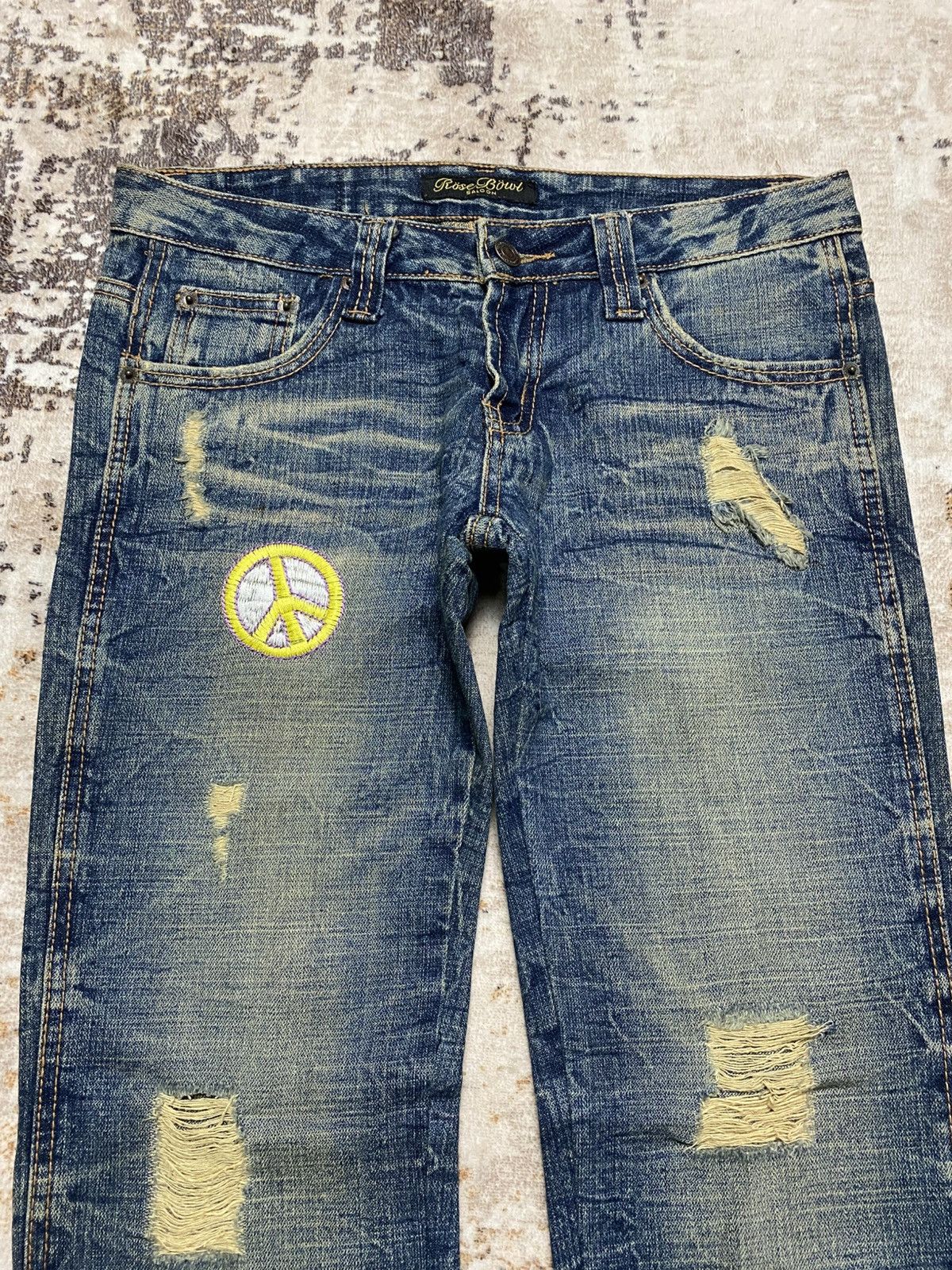 Hysteric Glamour Rare💥Rusty Crack Red PepperxPeace Jeans Size US 30 / EU 46 - 3 Thumbnail