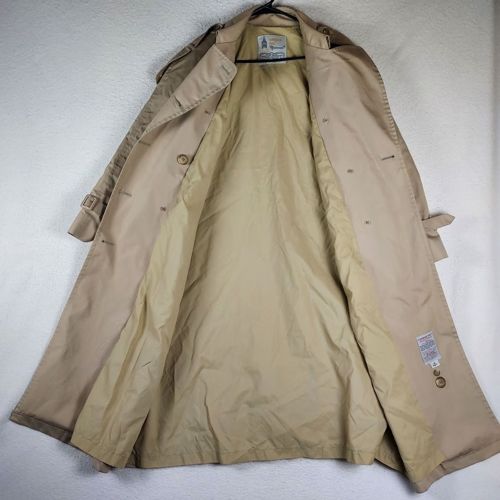 London Fog VINTAGE London Fog Trench Coat Beige 12P Women’s Double Breasted Long Coat USA Mens? Size XL / US 12-14 / IT 48-50 - 3 Thumbnail