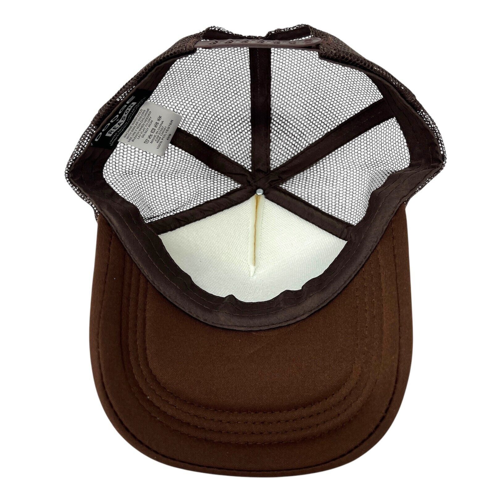 Reason Dodge Challenger Mesh Snapback Trucker Hat Cap Brown Size ONE SIZE - 8 Thumbnail
