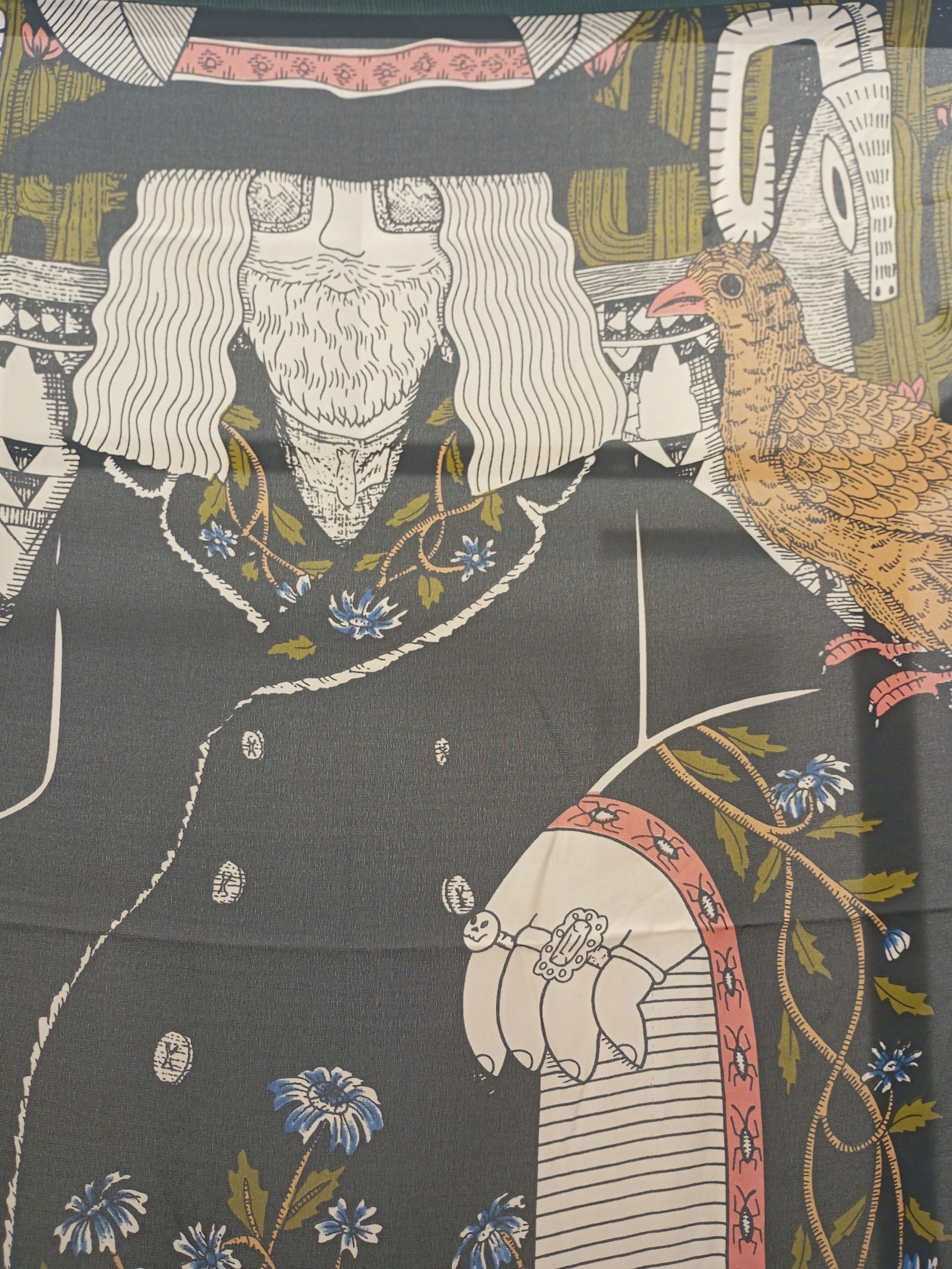 Japanese Brand Skull scarves Home Wall decor scarf Size ONE SIZE - 4 Thumbnail