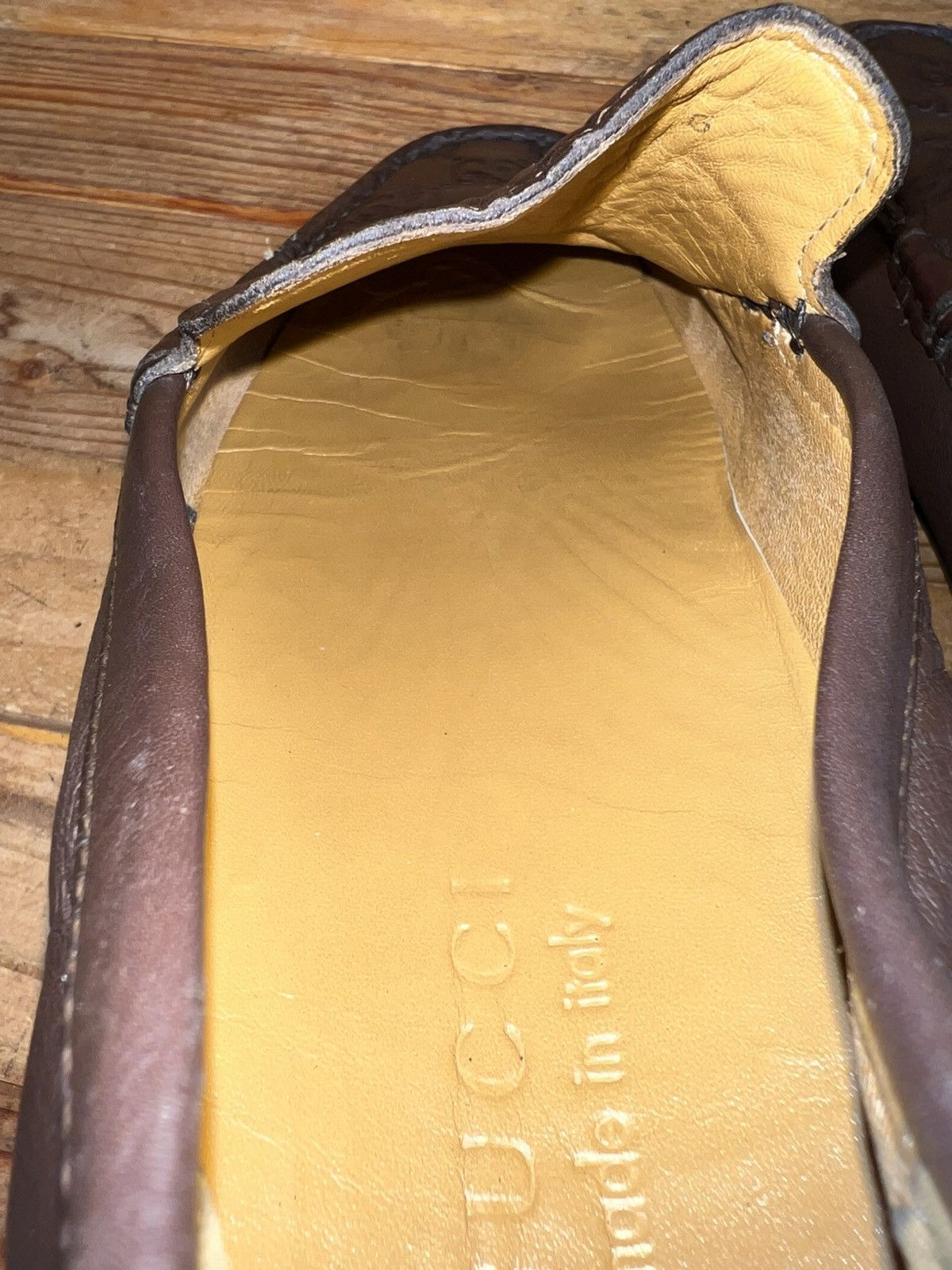 Gucci Men’s San Marino Leather Gg Guccissima Driving Loafers
