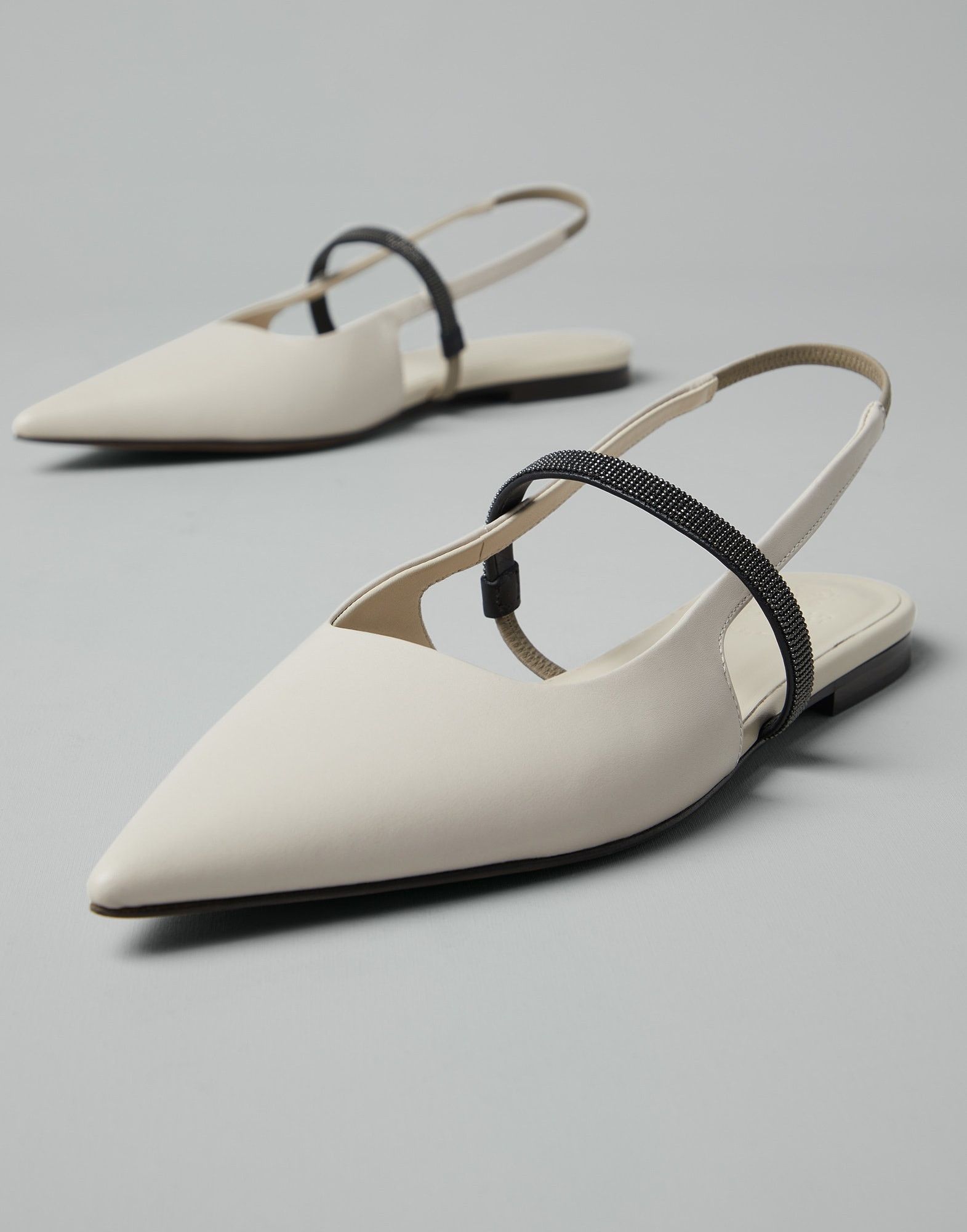 Brunello Cucinelli o1la1rc1a0325 Ballet Flats in White Size US 7 / IT 37 - 2 Thumbnail