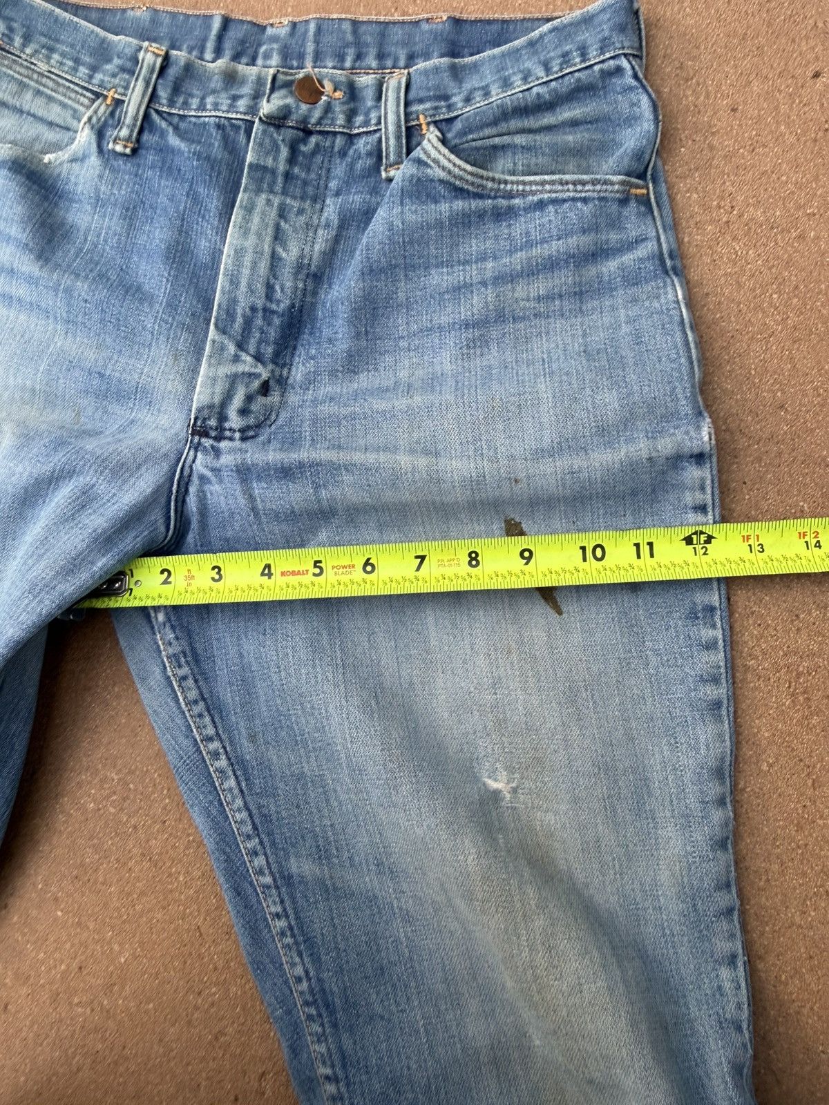 Wrangler Vintage 70’s Wrangler Flare Bootcut Distressed Jeans 32x30 Size US 32 / EU 48 - 13 Thumbnail