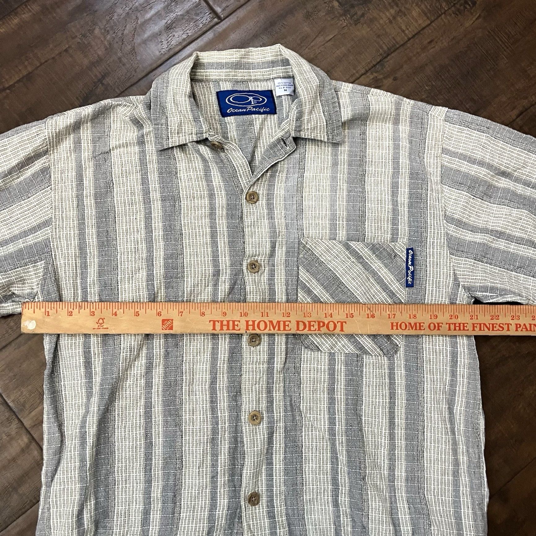 Ocean Pacific VINTAGE Ocean Pacific OP Sunwear Hawaiian Shirt Men Medium Brown Floral Aloha Camp Collar 90s Size US M / EU 48-50 / 2 - 4 Thumbnail