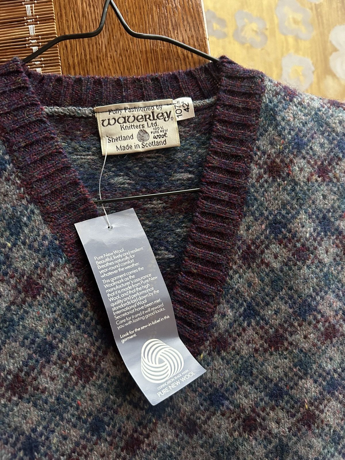 Vintage Vintage Waverley Knitters Shetland Wool Argyle Sweater Vest Size US S / EU 44-46 / 1 - 4 Thumbnail