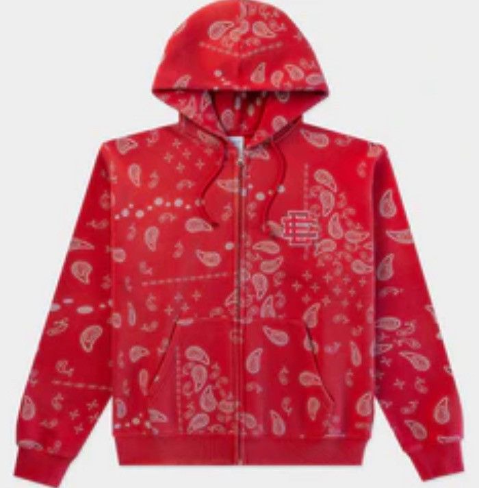 Eric Emanuel Eric Emanuel Red Paisley hoodie XL Size US XL / EU 56 / 4 - 1 Thumbnail