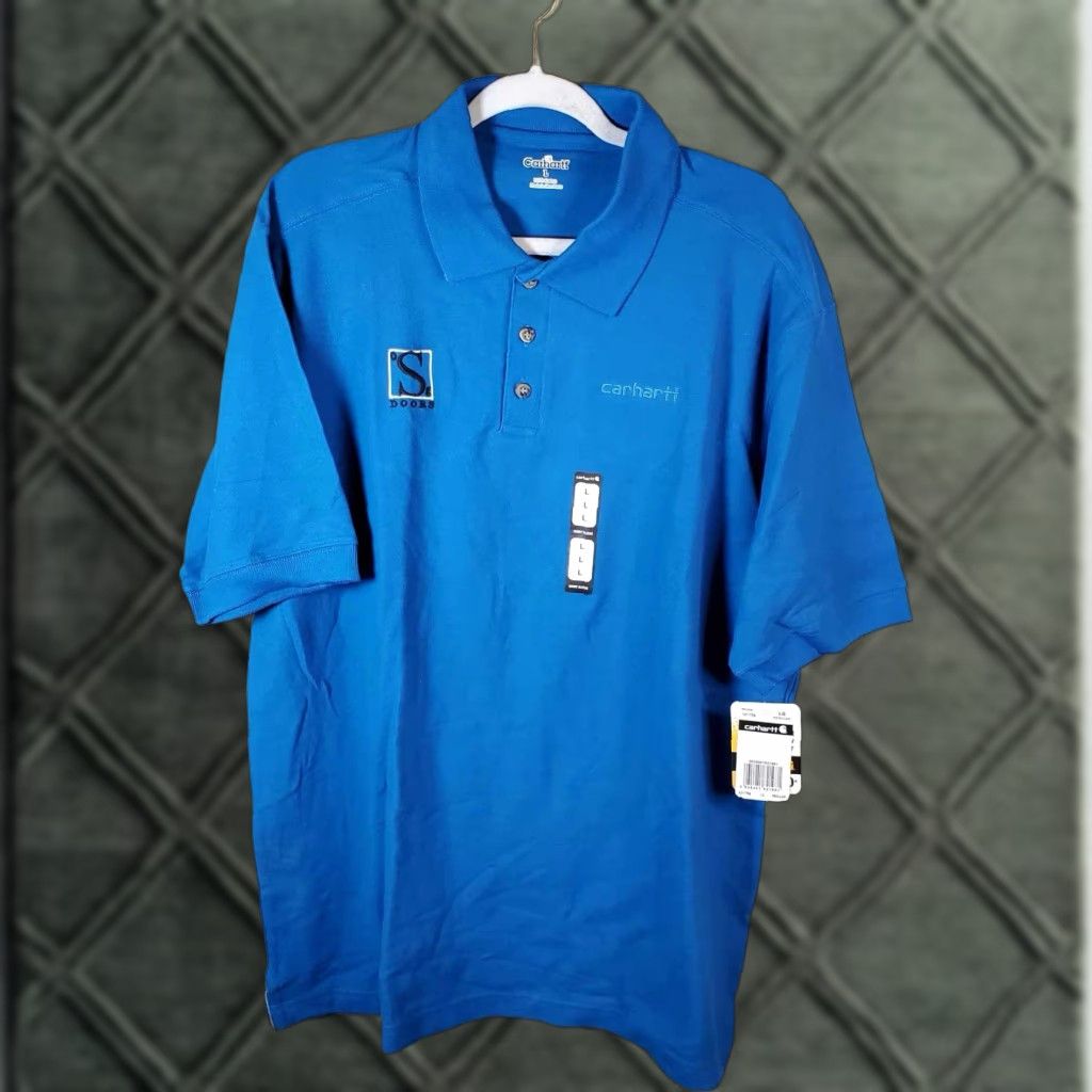 Carhartt Carhartt Polo Short Mens L Blue UPF 50+ Embroidered Logo NWT Regular - Carhartt UPF 50+ Polo Short Mens Large Regular Embroidered Logo NWT Blue Size US L / EU 52-54 / 3 - 1 Thumbnail