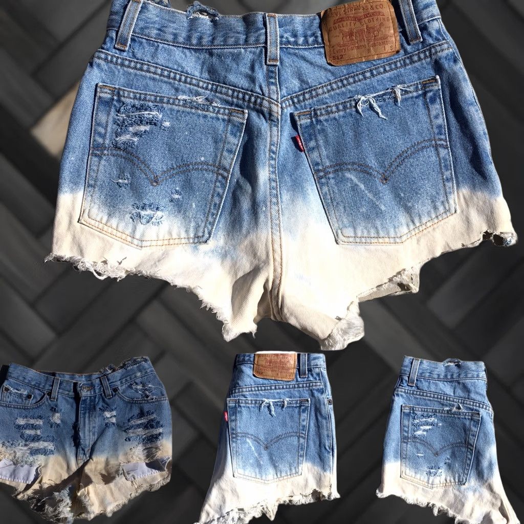 Levi's VINTAGE Levi's 512 Jeans Shorts Cut Offs Denim High Waist 90s 80s 29” Waist Juniors 11 Blue Mens Size 32" / US 10 / IT 46 - 1 Thumbnail