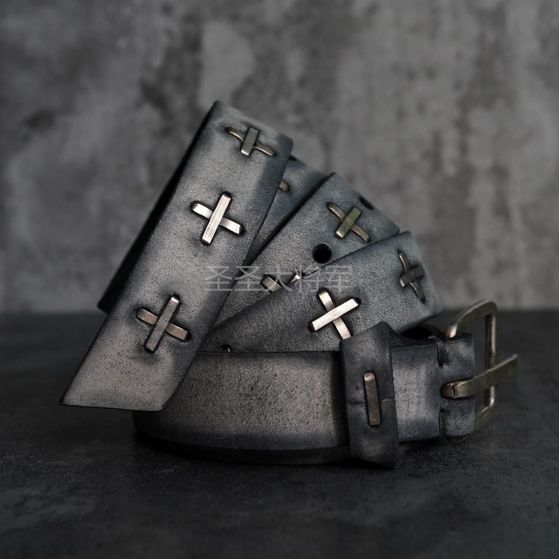 Ma+ M.A+ EQ2C Irregular Dyed Elephant Gray Cross Belt 2.5 M Size ONE SIZE - 2 Thumbnail