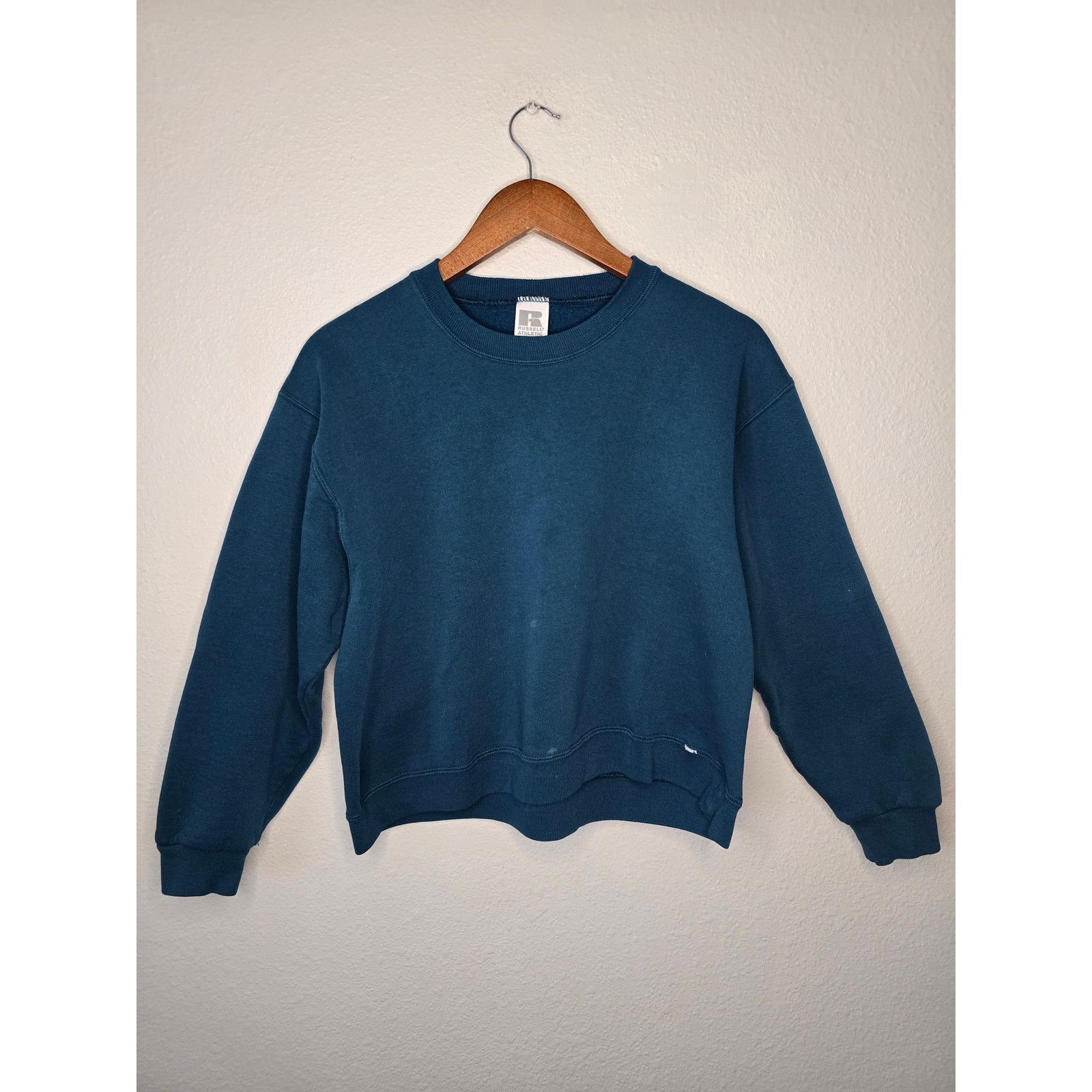 Russell Athletic × Vintage Vintage Blank Sweatshirt Russel Medium Blue Sweater 1990s Size US M / EU 48-50 / 2 - 1 Thumbnail