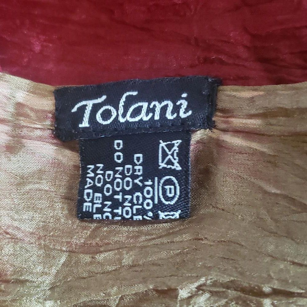 Designer CT1599 Tolani Gold & Teal Silk Fall Scarf/Wrap Size ONE SIZE - 6 Thumbnail