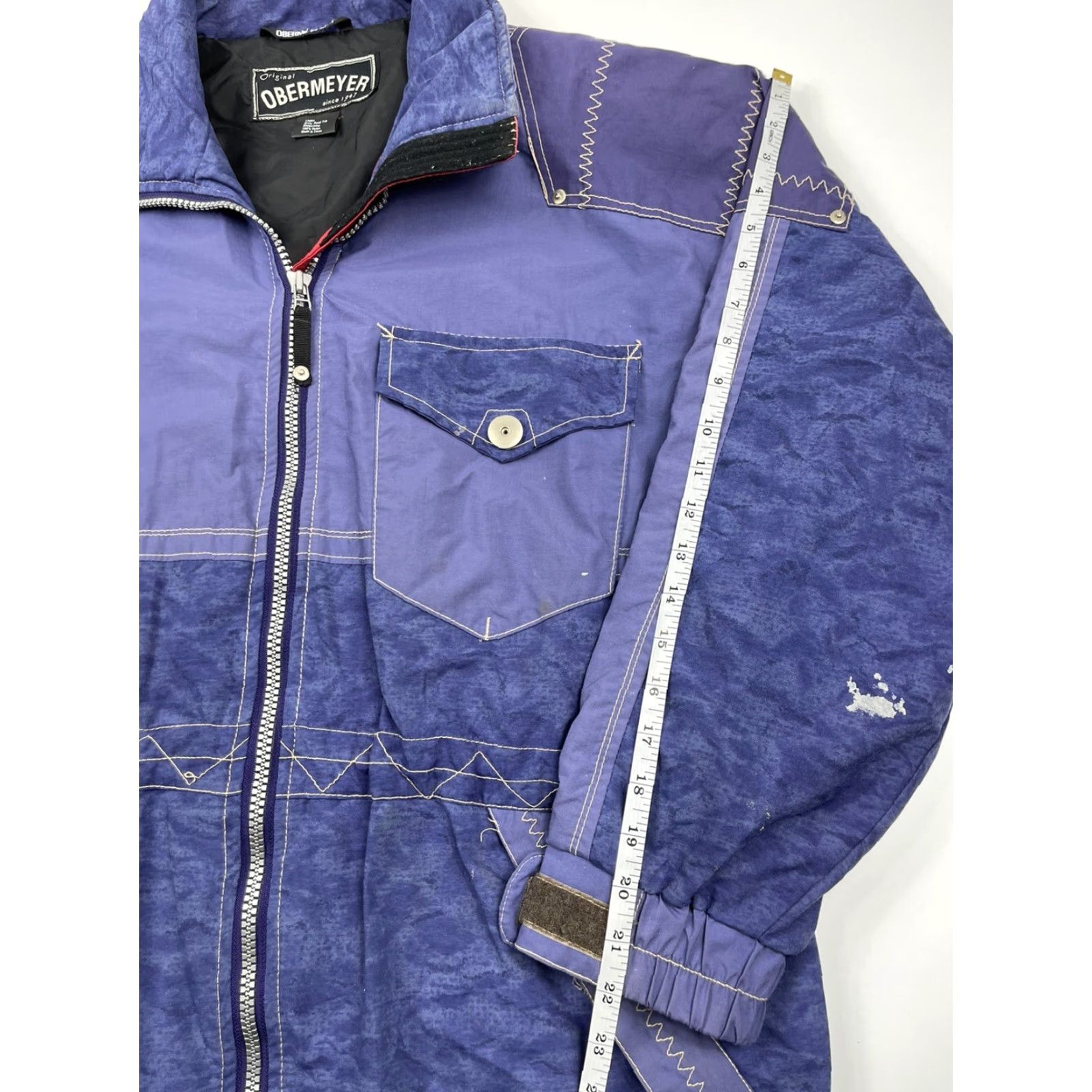 Obermeyer VINTAGE Obermeyer Ski Jacket Womens Shell Lined Parka XL Purple 90s 80s Road Trip Full Zip Hood Size XL / US 12-14 / IT 48-50 - 7 Thumbnail