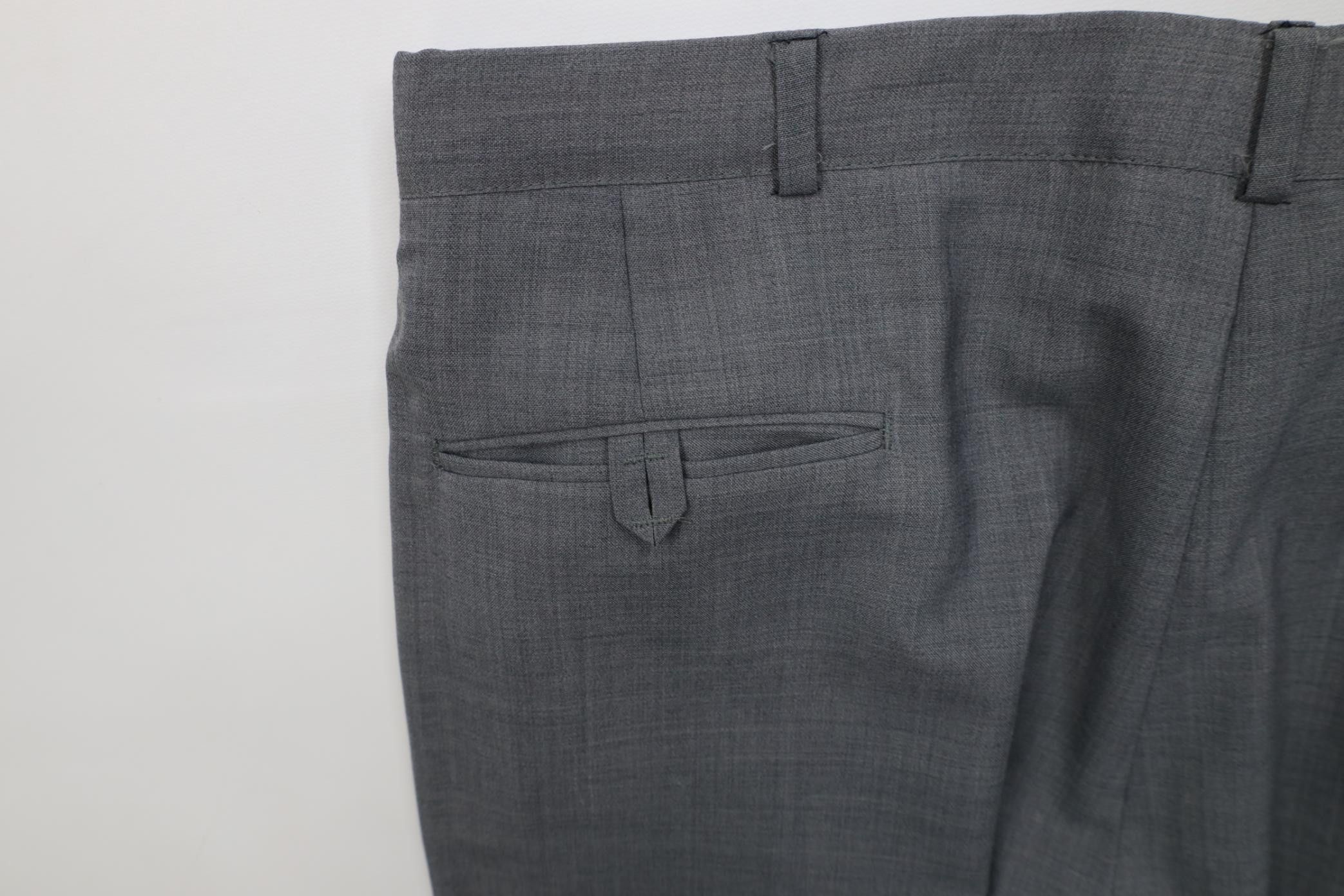Vintage Vintage 70s Streetwear Chambray Wide Leg Chino Pants Gray Size US 38 / EU 54 - 15 Thumbnail